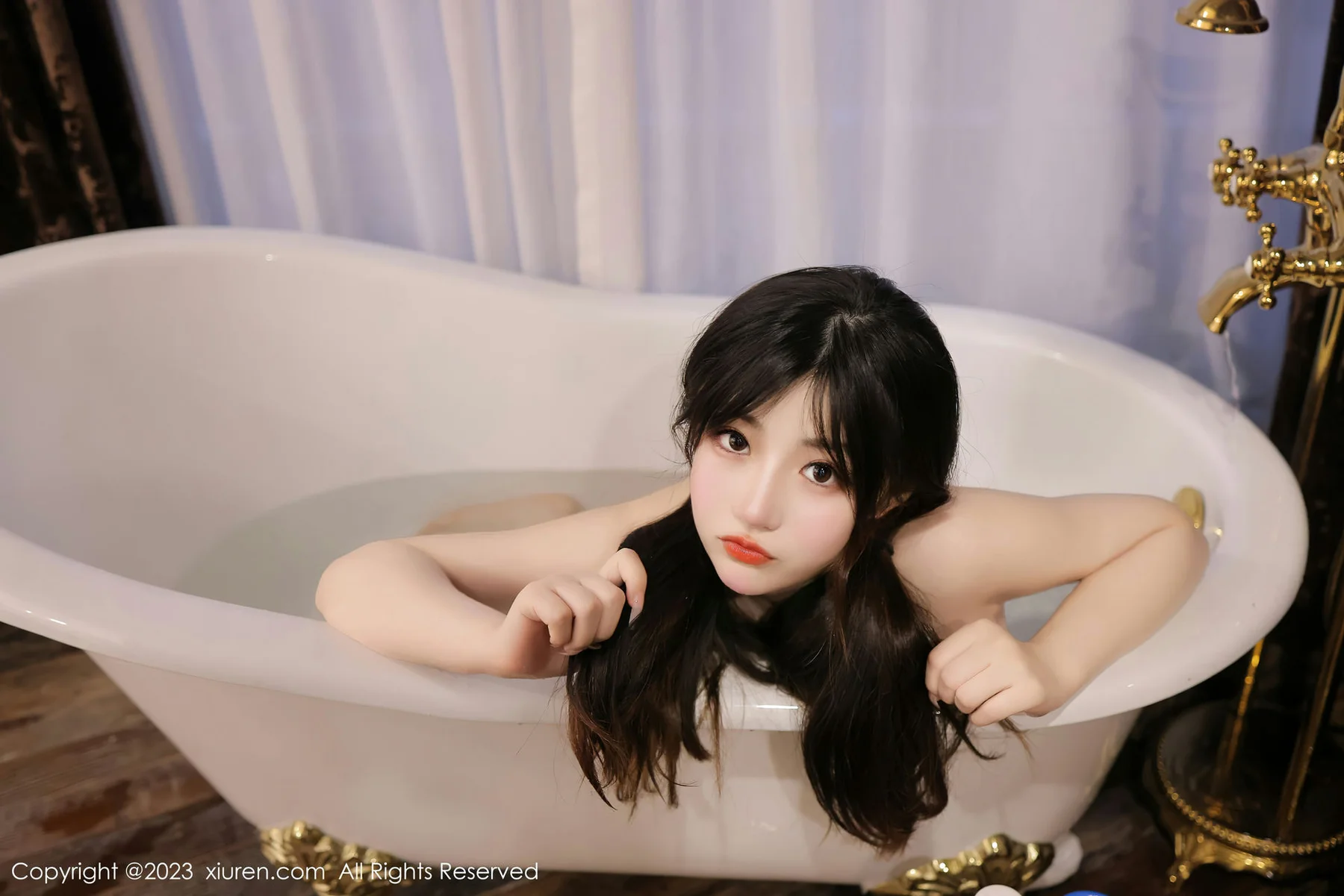 XiuRen 秀人 No.6781 岁小岁 蓝色高开叉首套写真2 - 6