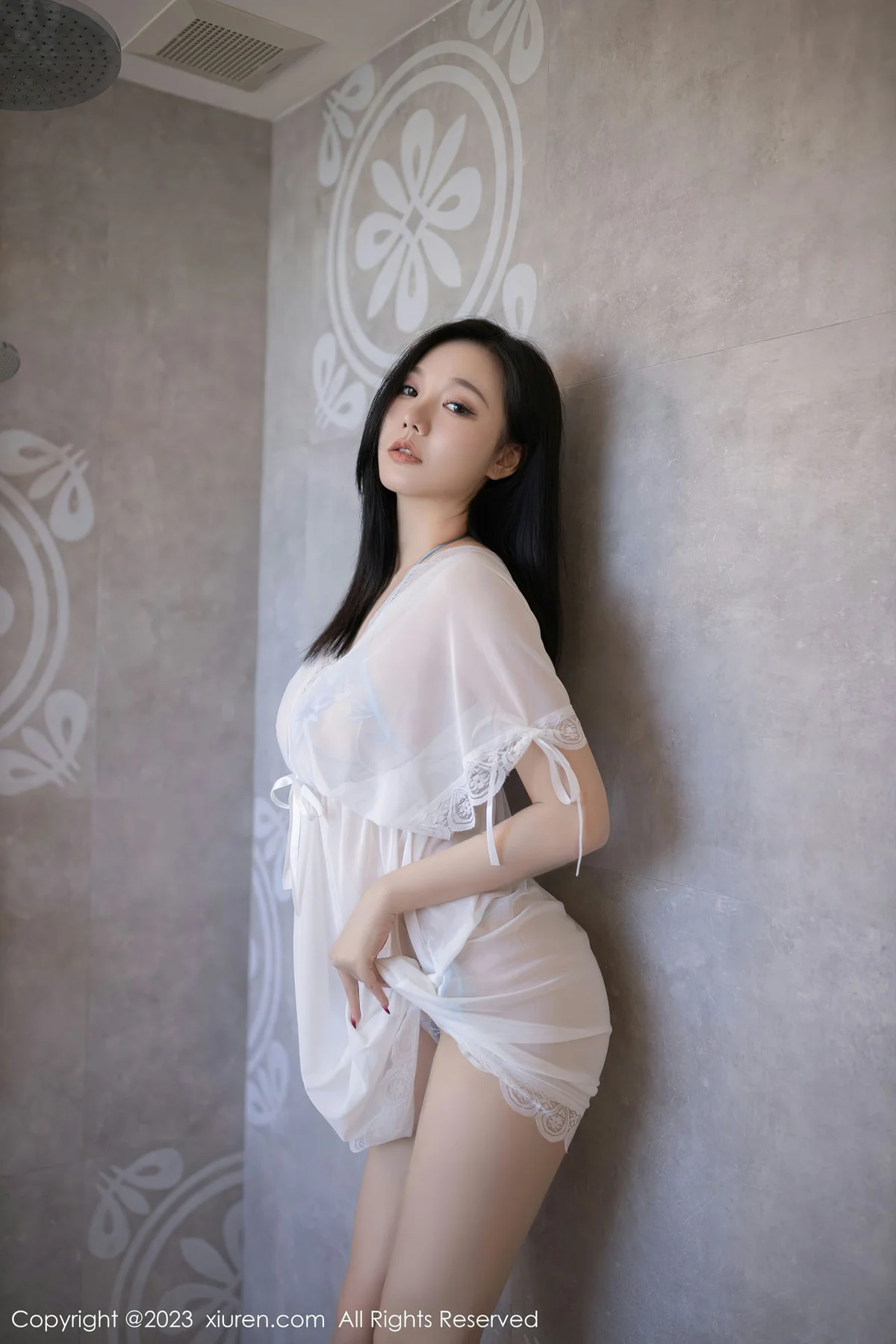 XiuRen 秀人 No.6827 安然anran 蕾丝内衣浴室场景十二月旅拍11 - 4