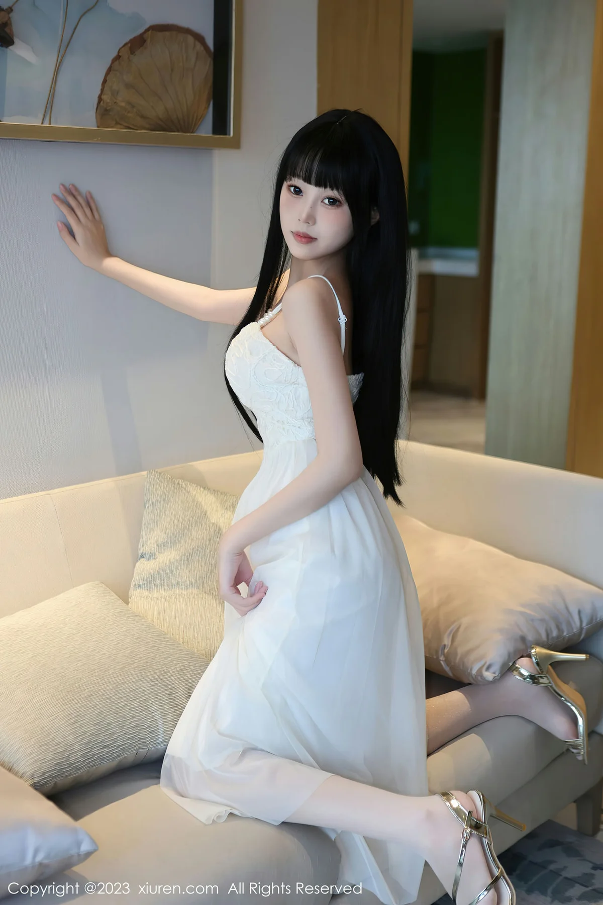 XiuRen 秀人 No.6828 早川京子 连衣长裙性感写真 - 7