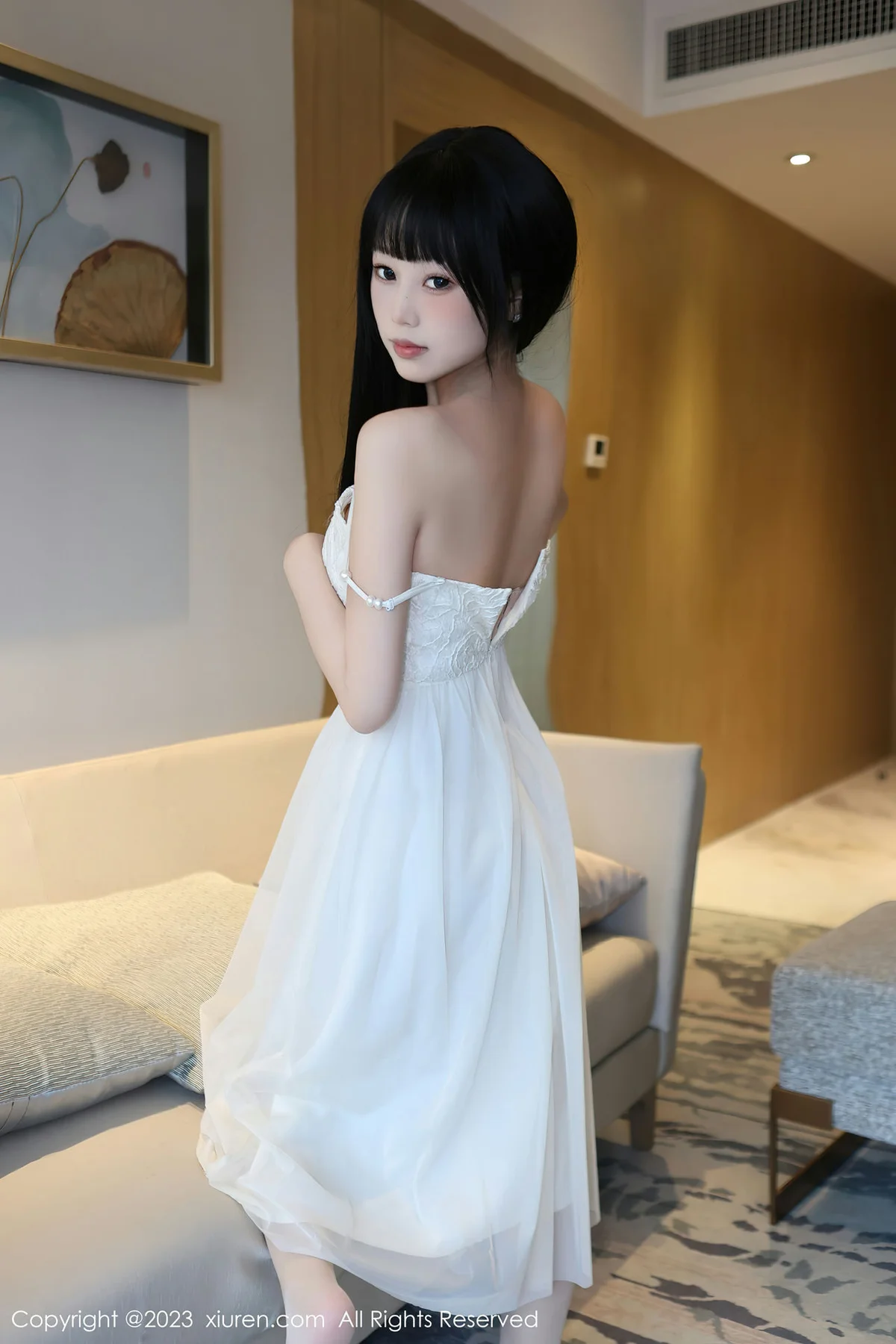 XiuRen 秀人 No.6828 早川京子 连衣长裙性感写真 - 7