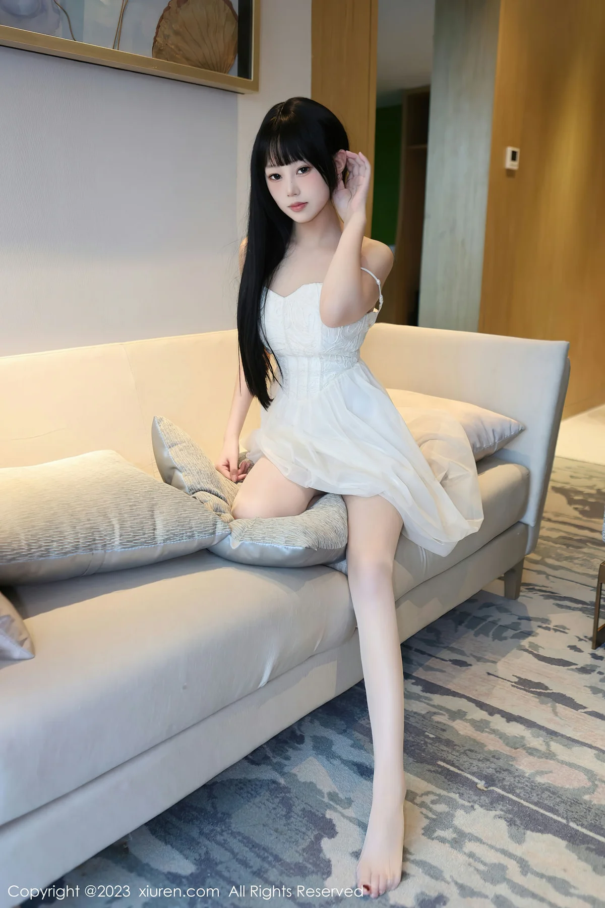 XiuRen 秀人 No.6828 早川京子 连衣长裙性感写真 - 8