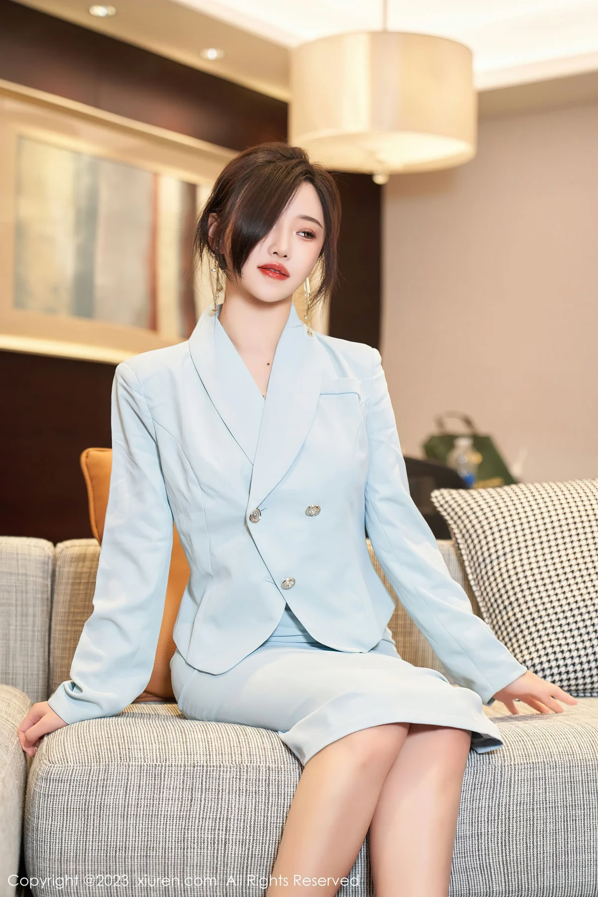 XiuRen 秀人 No.6857 妙可可Cheese 浅色轻透内衣性感写真3 - 5