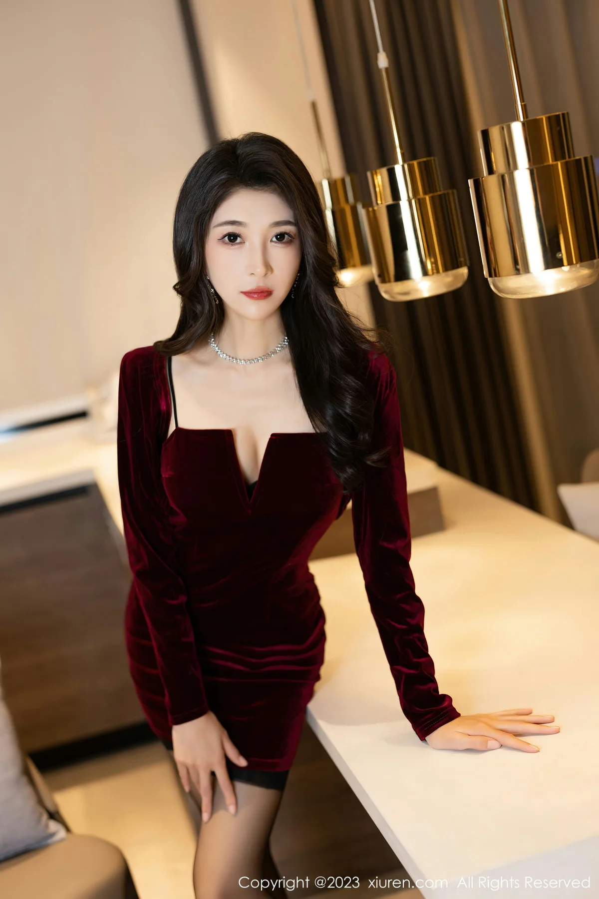 XiuRen 秀人 No.6858 林乐一 性感写真连衣短裙3 - 4