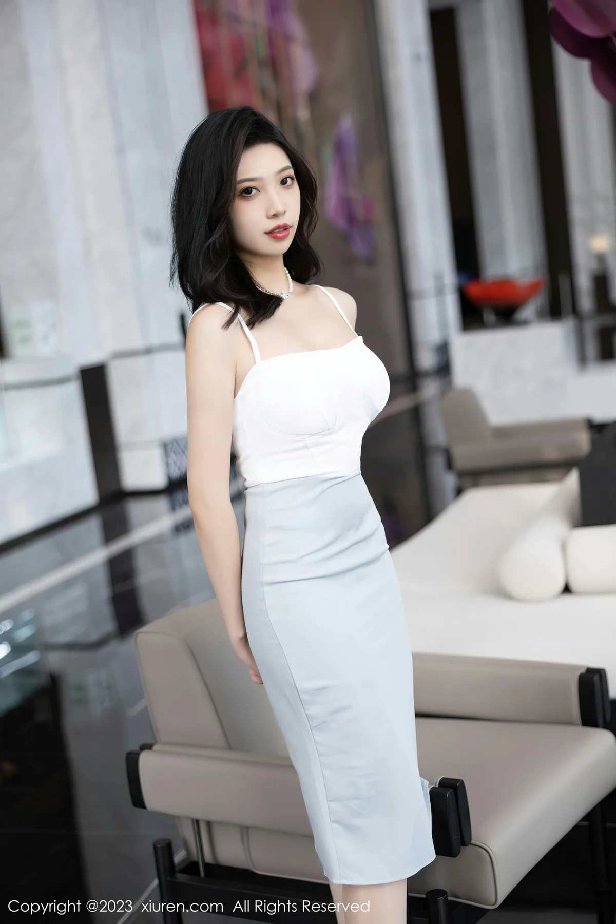 XiuRen 秀人 No.6898 郑颖姗Bev 白色蕾丝内衣性感写真11 - 2