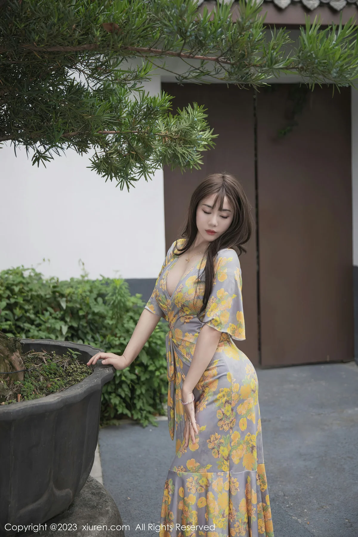 XiuRen 秀人 No.6949 严利娅Yuliya 黄灰色睡裙性感写真2 - 4