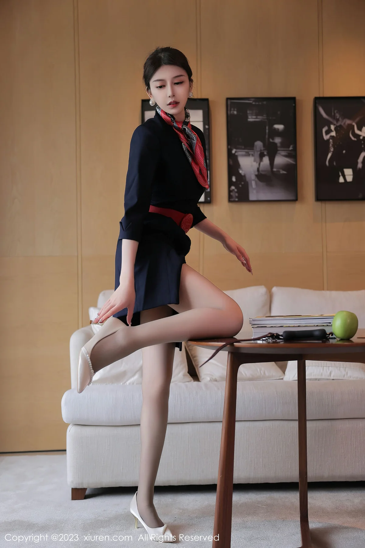 XiuRen 秀人 No.6966 玉兔miki 空姐制服性感写真33 - 2