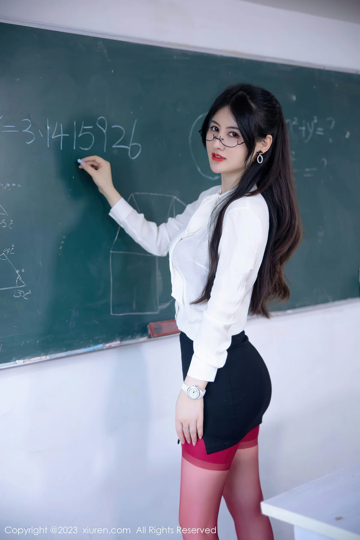 XiuRen 秀人 No.6980 诗诗kiki 教师角色扮演性感写真2 - 4