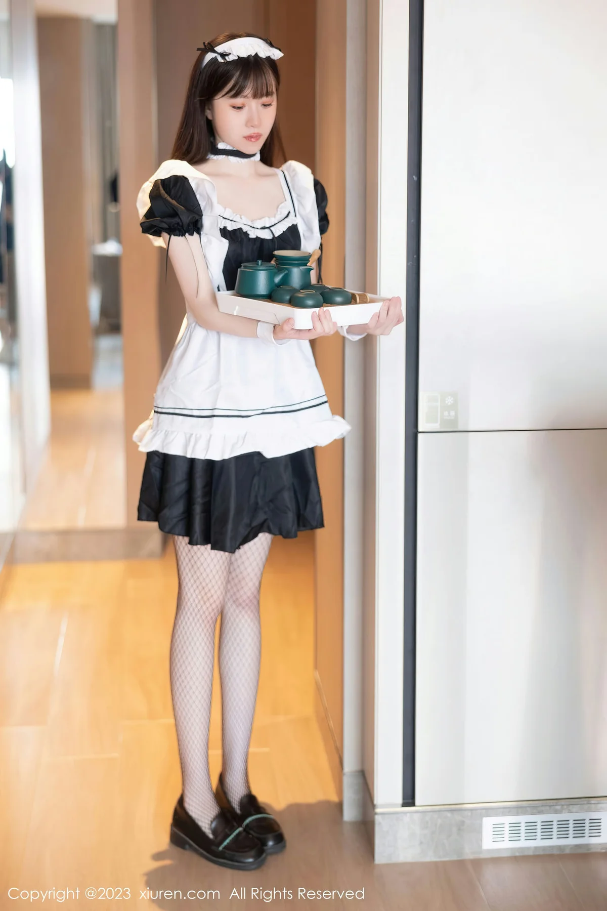 XiuRen 秀人 No.7034 林悠悠 黑色女仆性感写真 - 3