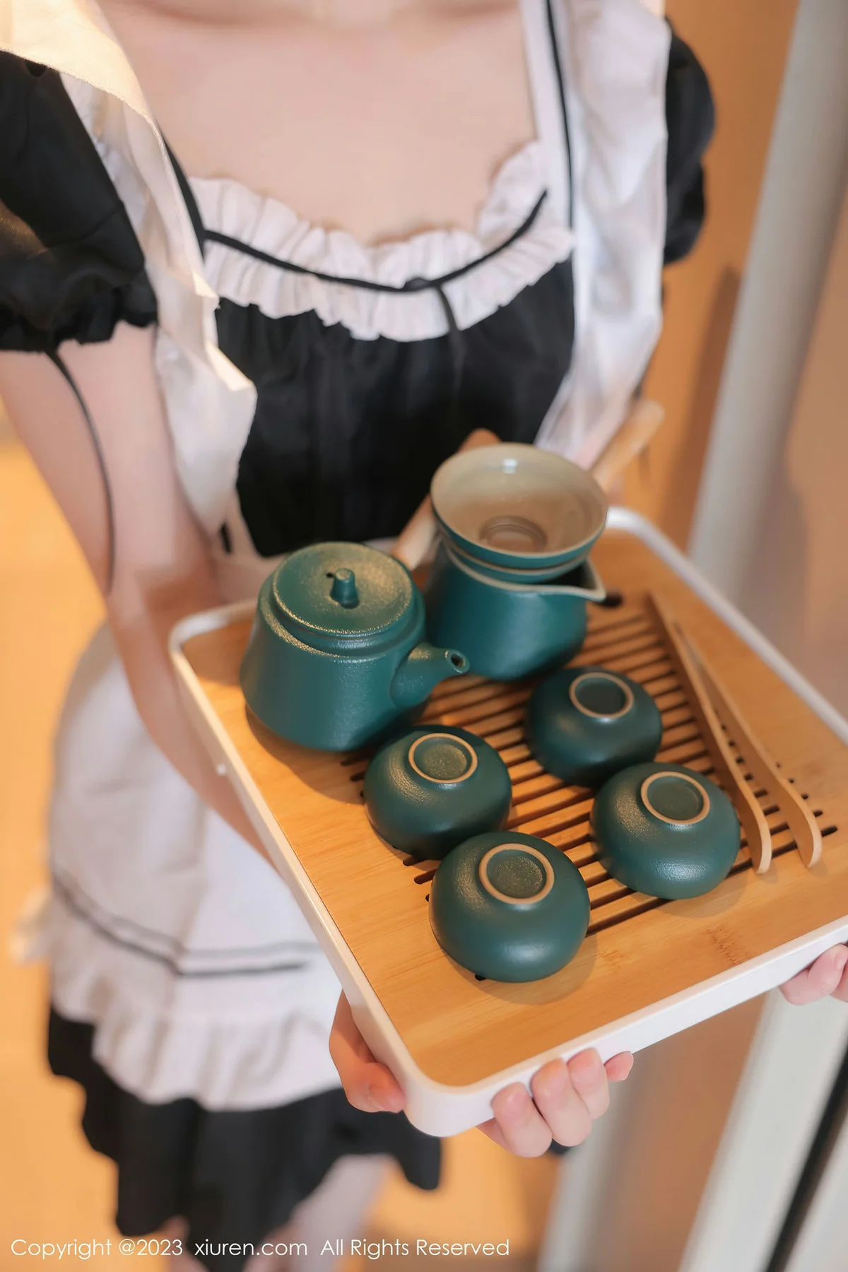 XiuRen 秀人 No.7034 林悠悠 黑色女仆性感写真 - 5