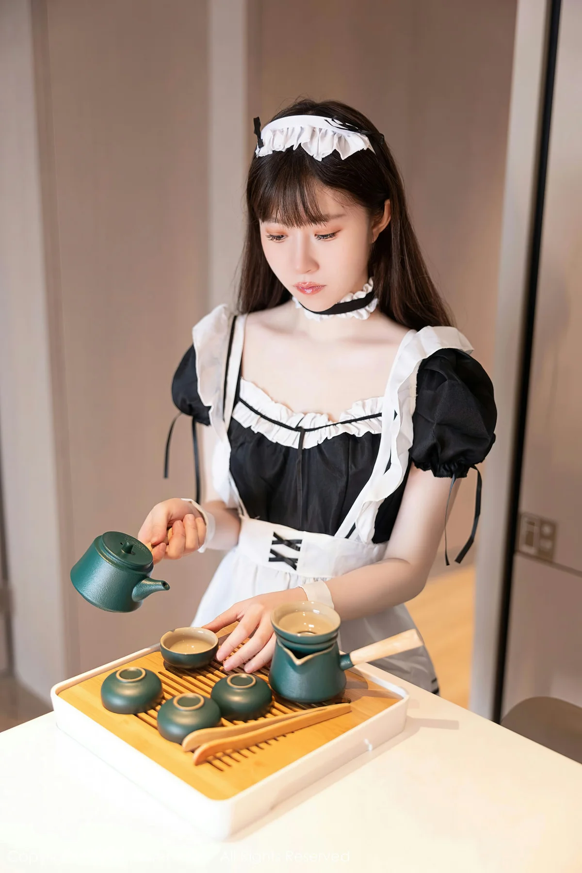 XiuRen 秀人 No.7034 林悠悠 黑色女仆性感写真 - 7
