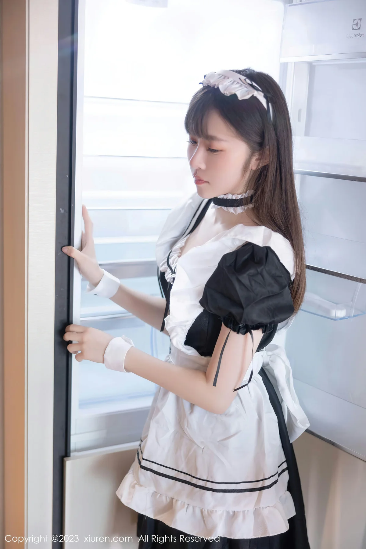 XiuRen 秀人 No.7034 林悠悠 黑色女仆性感写真 - 7