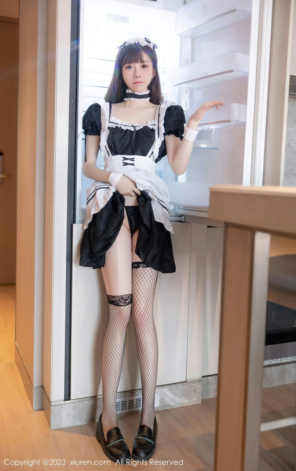 XiuRen 秀人 No.7034 林悠悠 黑色女仆性感写真 - 8