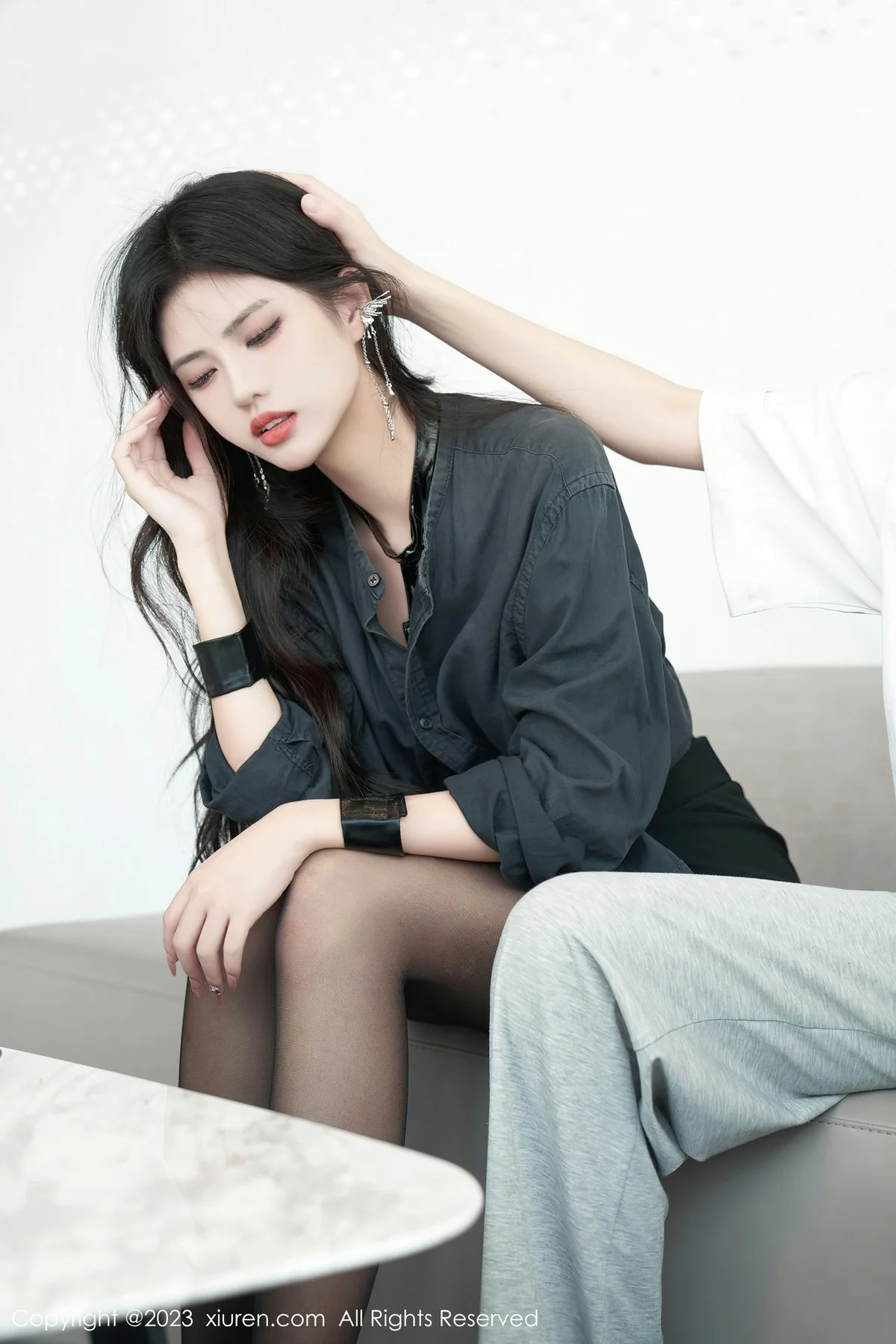 XiuRen 秀人 No.7100 浅浅Danny 黑色情趣性感写真 - 3