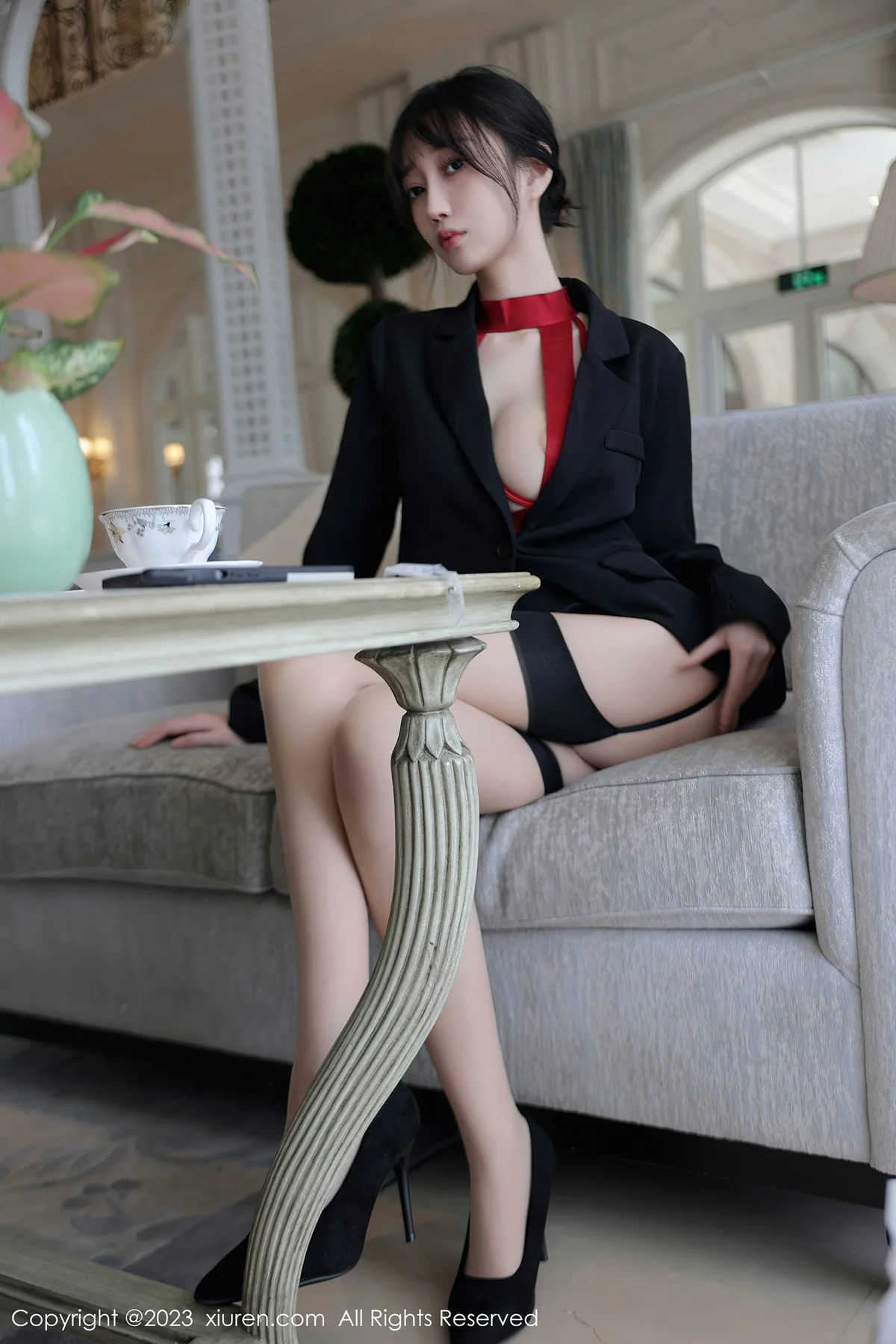 XiuRen 秀人 No.7102 玥儿玥er 红色情趣杭州旅拍 - 10