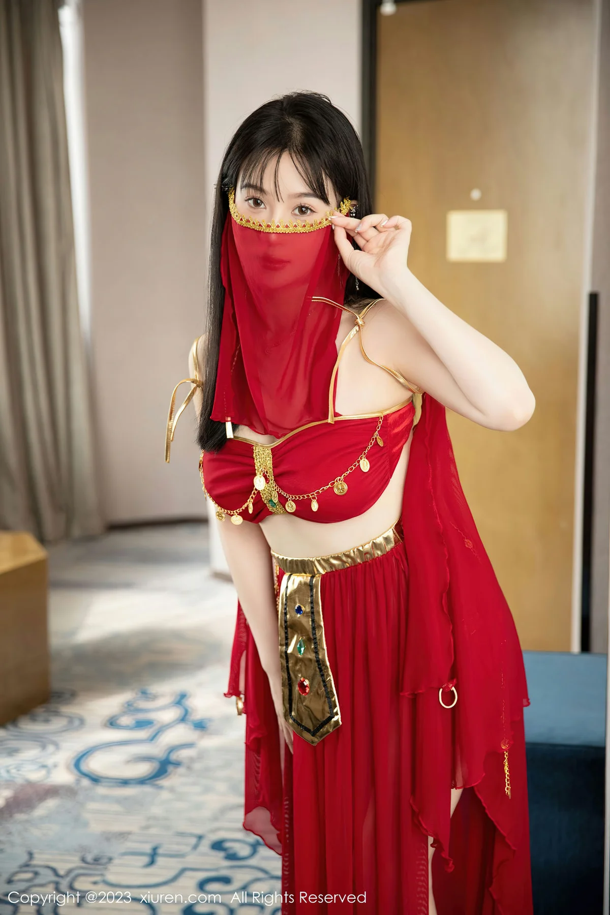 XiuRen 秀人 No.7103 柚琪Rich 红色西域舞服性感写真 - 1