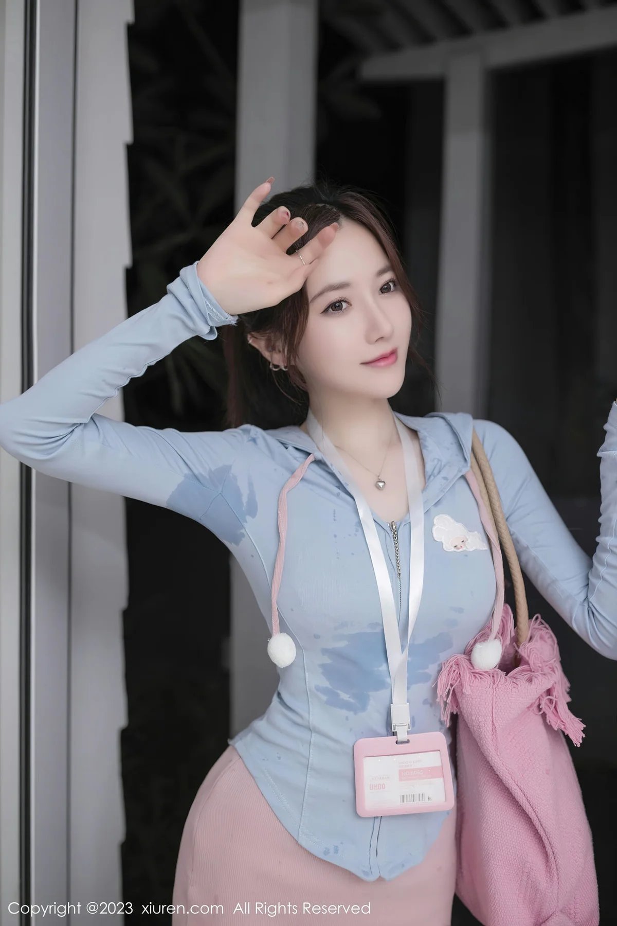 XiuRen 秀人 No.7120 鱼子酱Fish 浅粉色蕾丝内衣泰国旅拍11 - 2