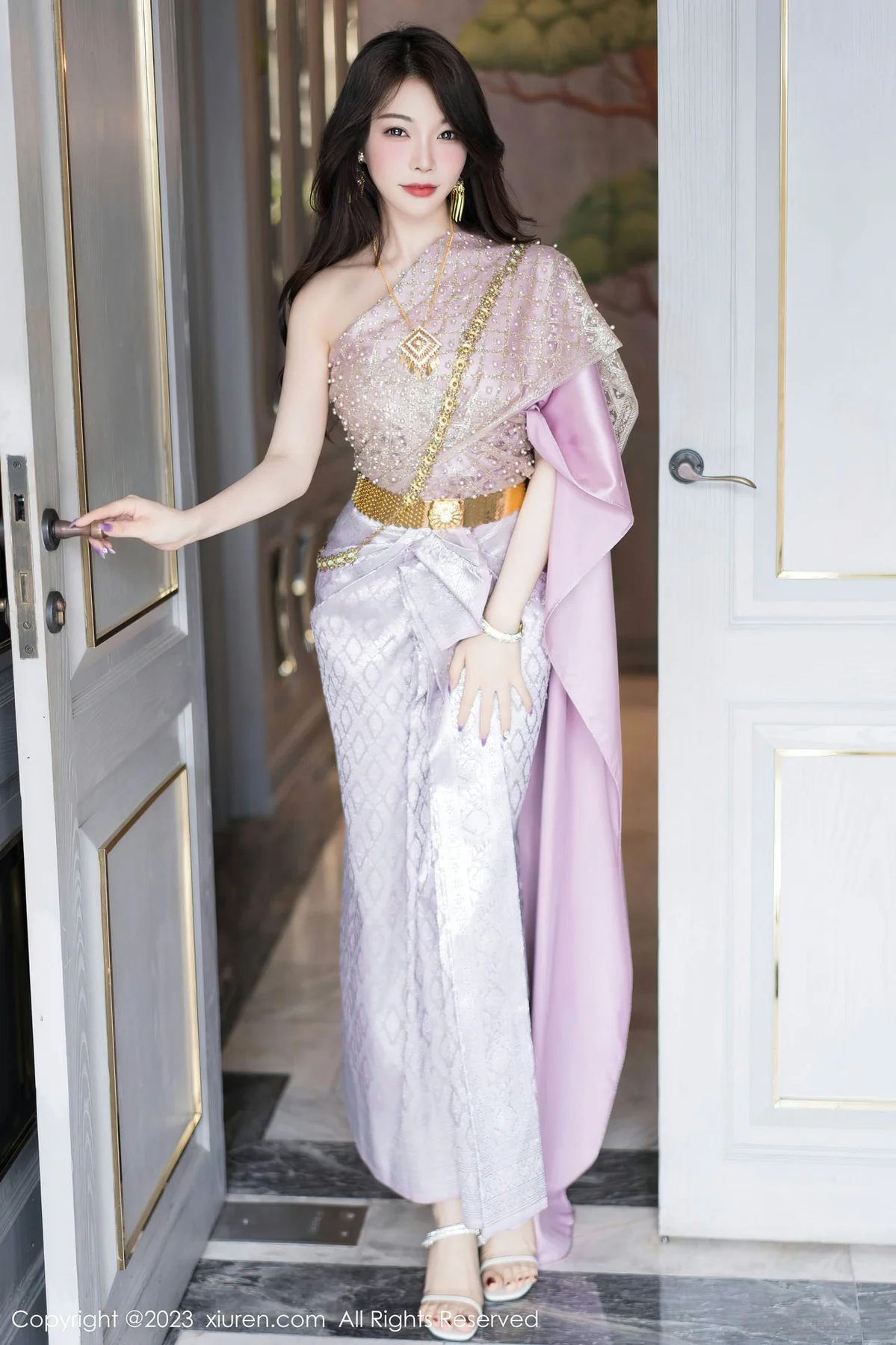 XiuRen 秀人 No.7164  徐莉芝Booty 灰色长裙性感写真1 - 1