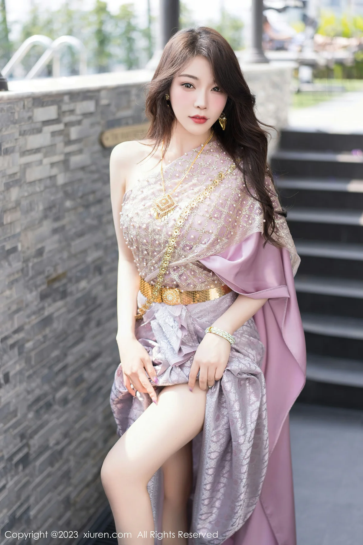 XiuRen 秀人 No.7164  徐莉芝Booty 灰色长裙性感写真1 - 6