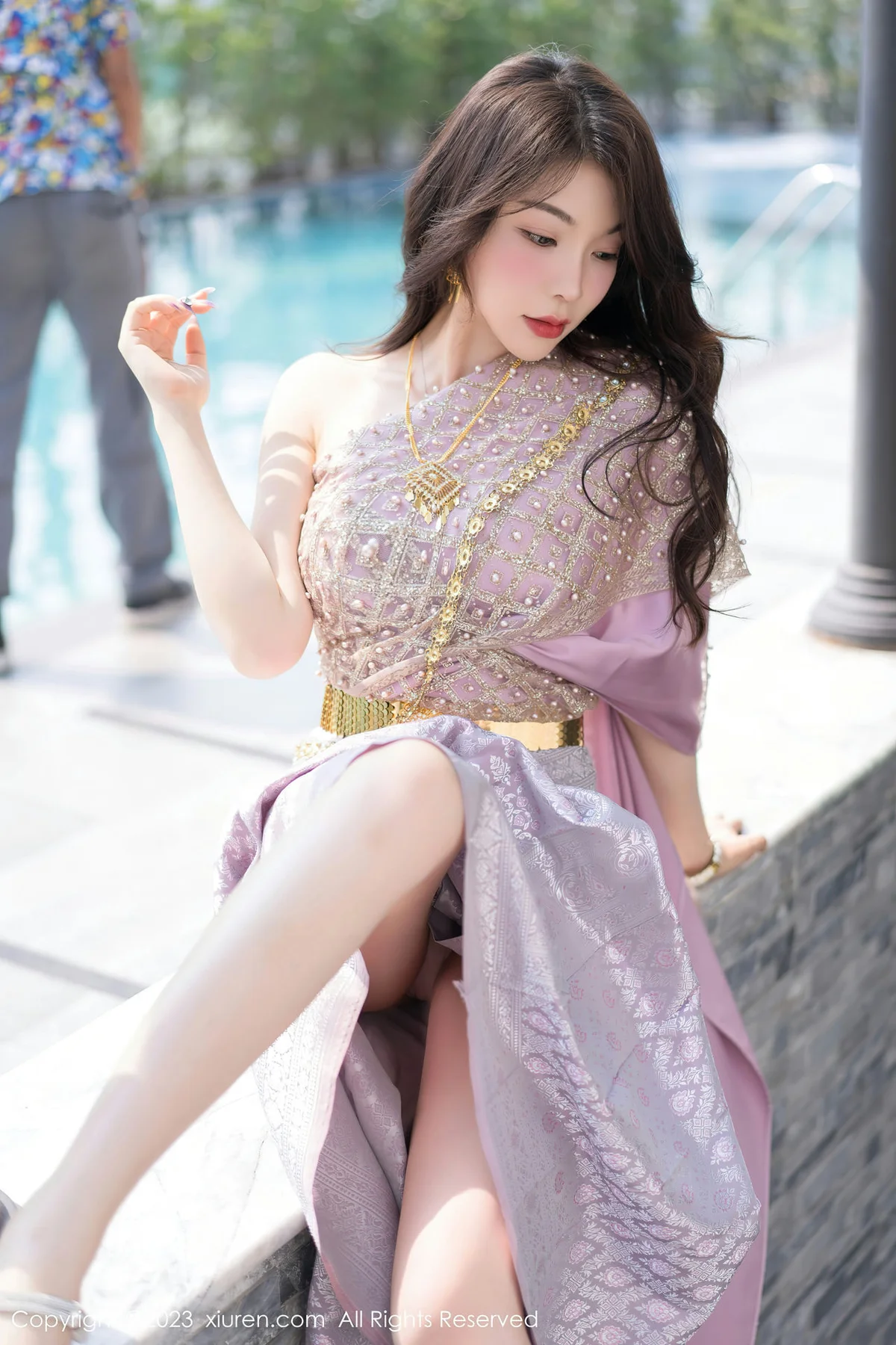 XiuRen 秀人 No.7164  徐莉芝Booty 灰色长裙性感写真1 - 8