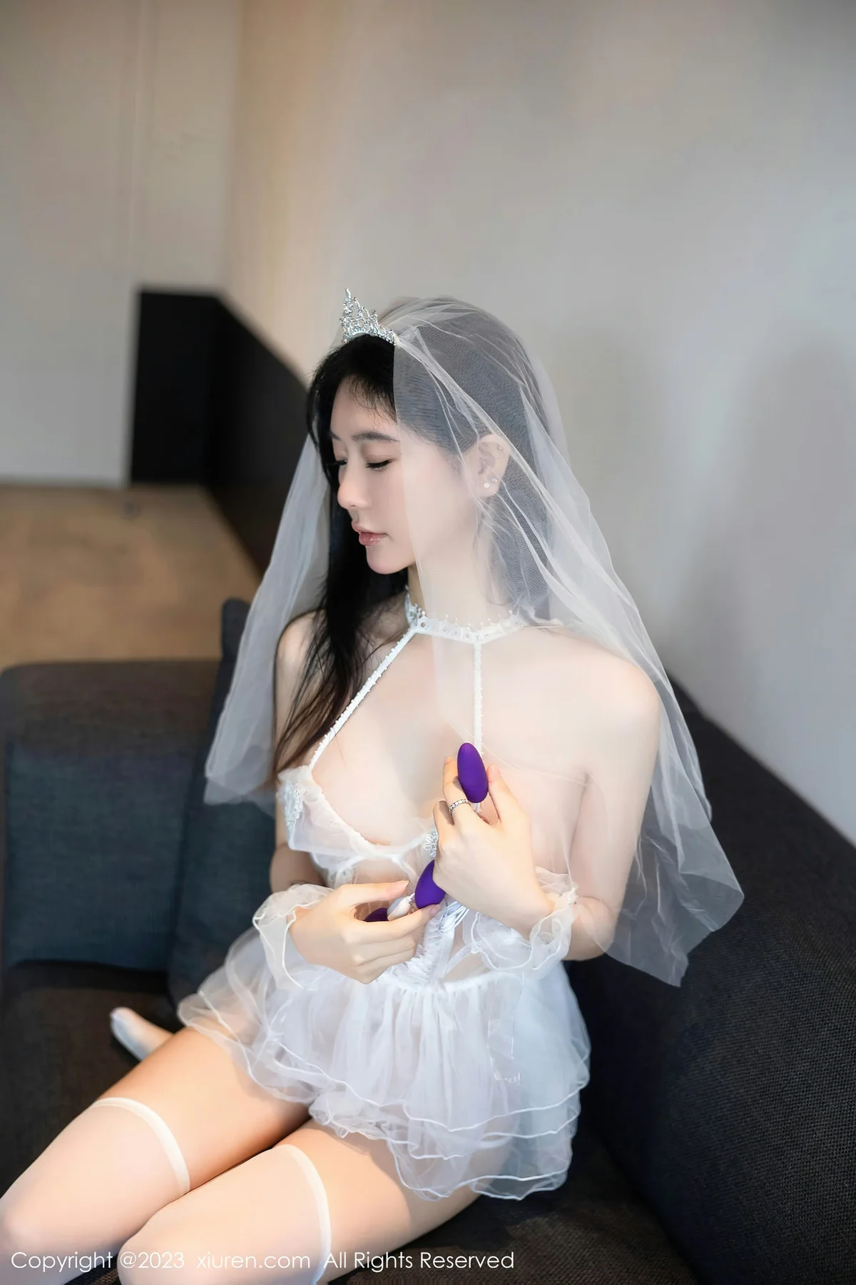 XiuRen 秀人 No.7165  幼幼 情趣婚纱服饰性感写真111 - 8