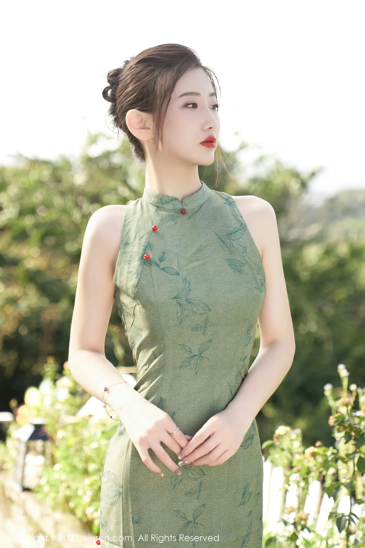 XiuRen 秀人 No.7181  沈青黛 翠绿色旗袍性感写真1 - 8