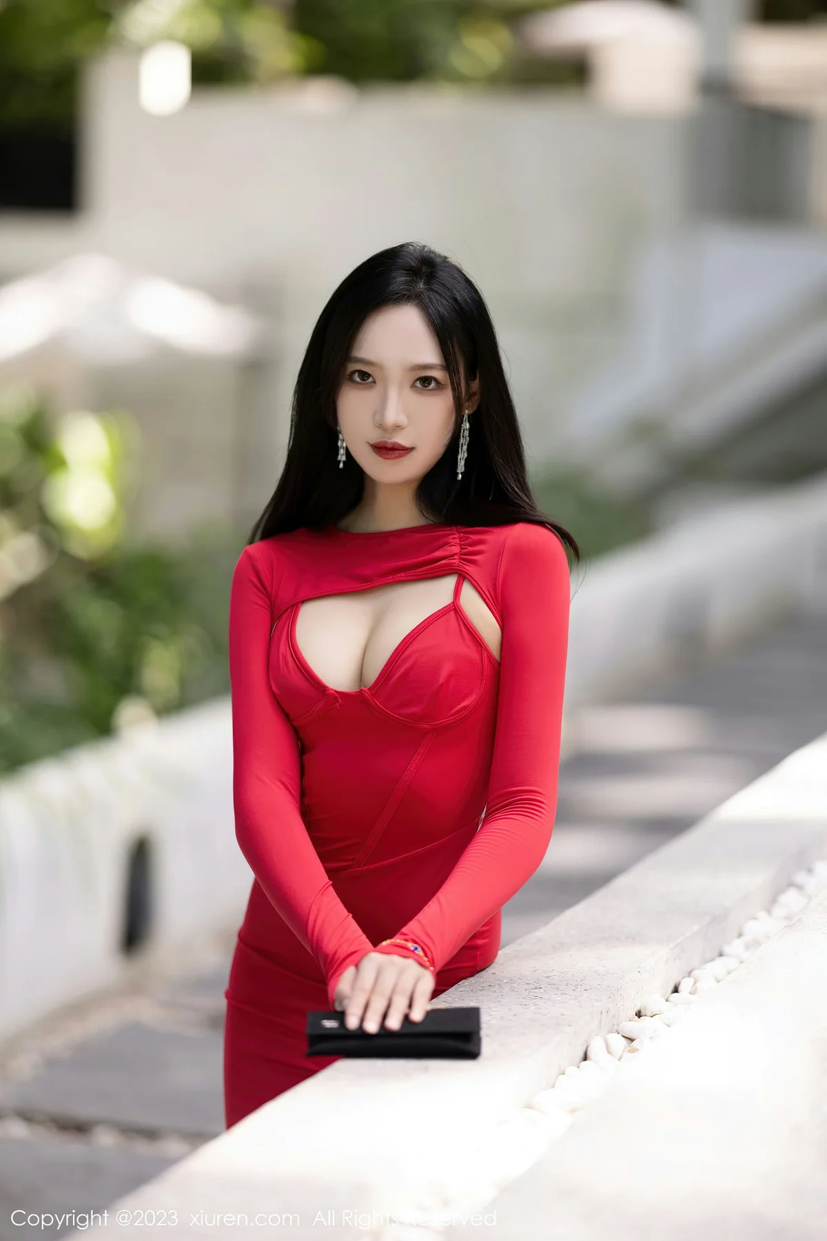 XiuRen 秀人 No.7194  郑颖姗Bev 红色蕾丝服饰性感写真3 - 5