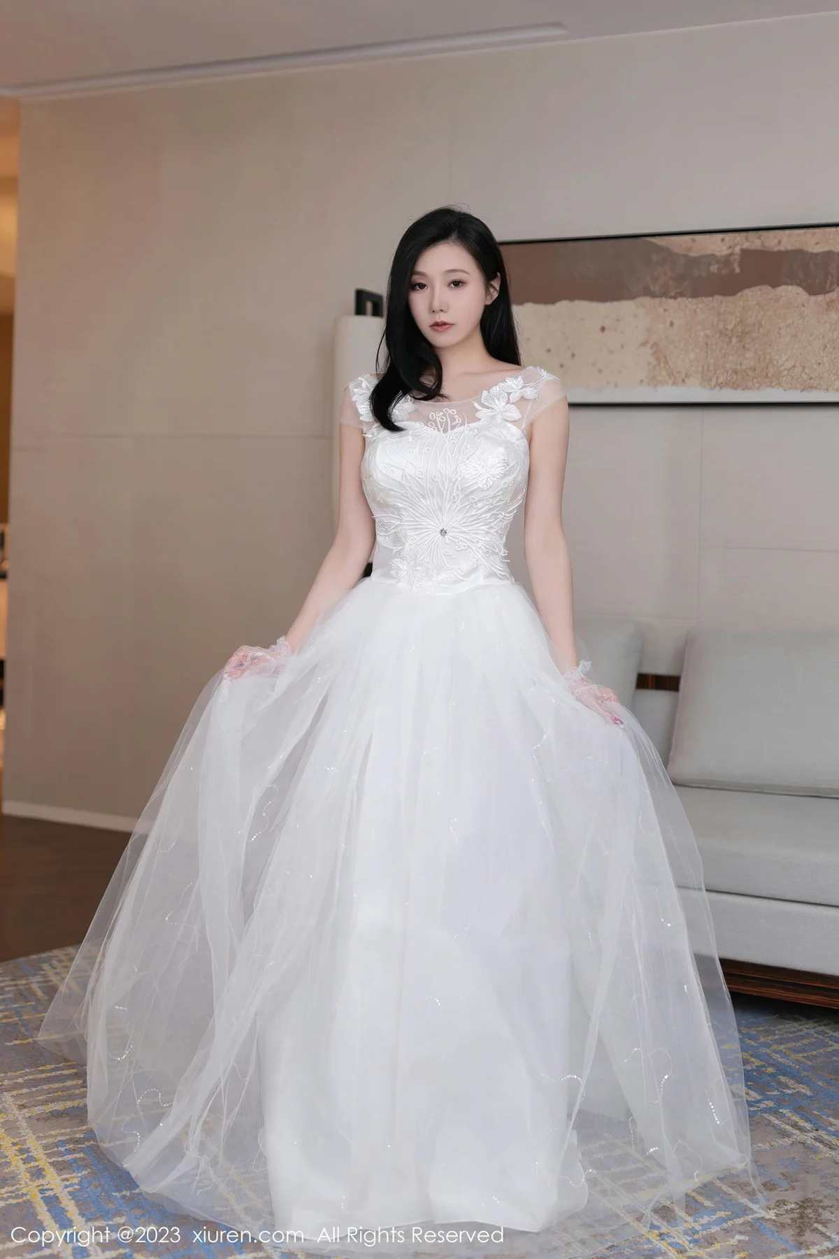 XiuRen 秀人 No.7201  安然anran 白色婚纱性感写真1 - 2