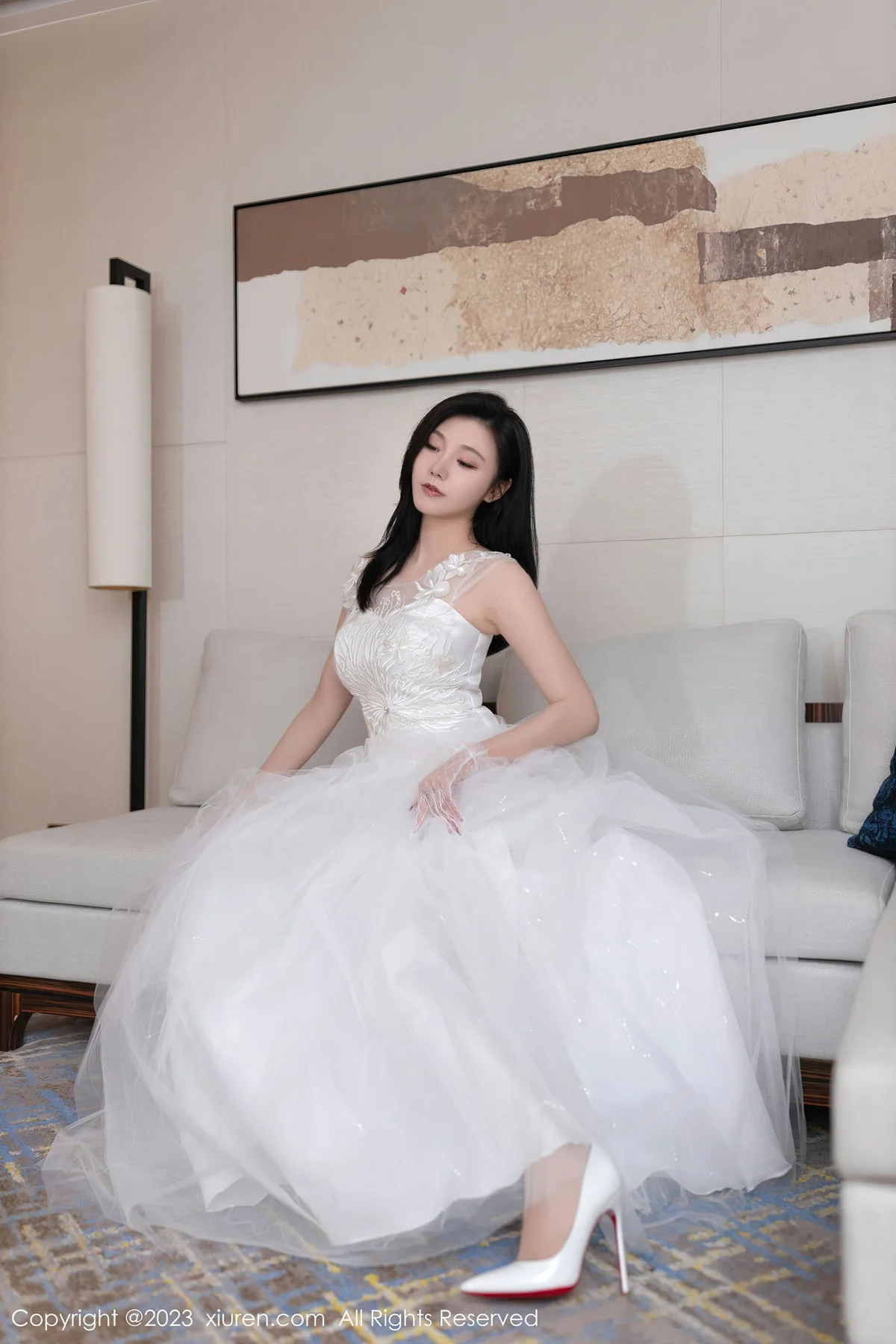 XiuRen 秀人 No.7201  安然anran 白色婚纱性感写真1 - 6