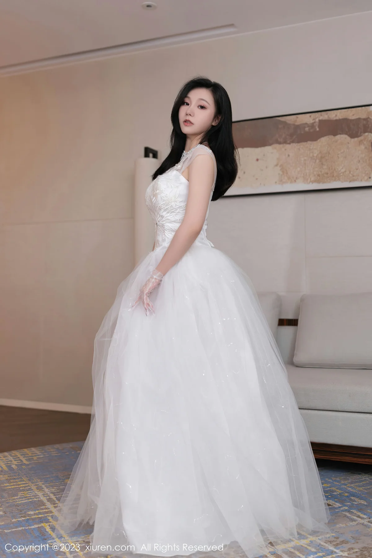 XiuRen 秀人 No.7201  安然anran 白色婚纱性感写真1 - 10