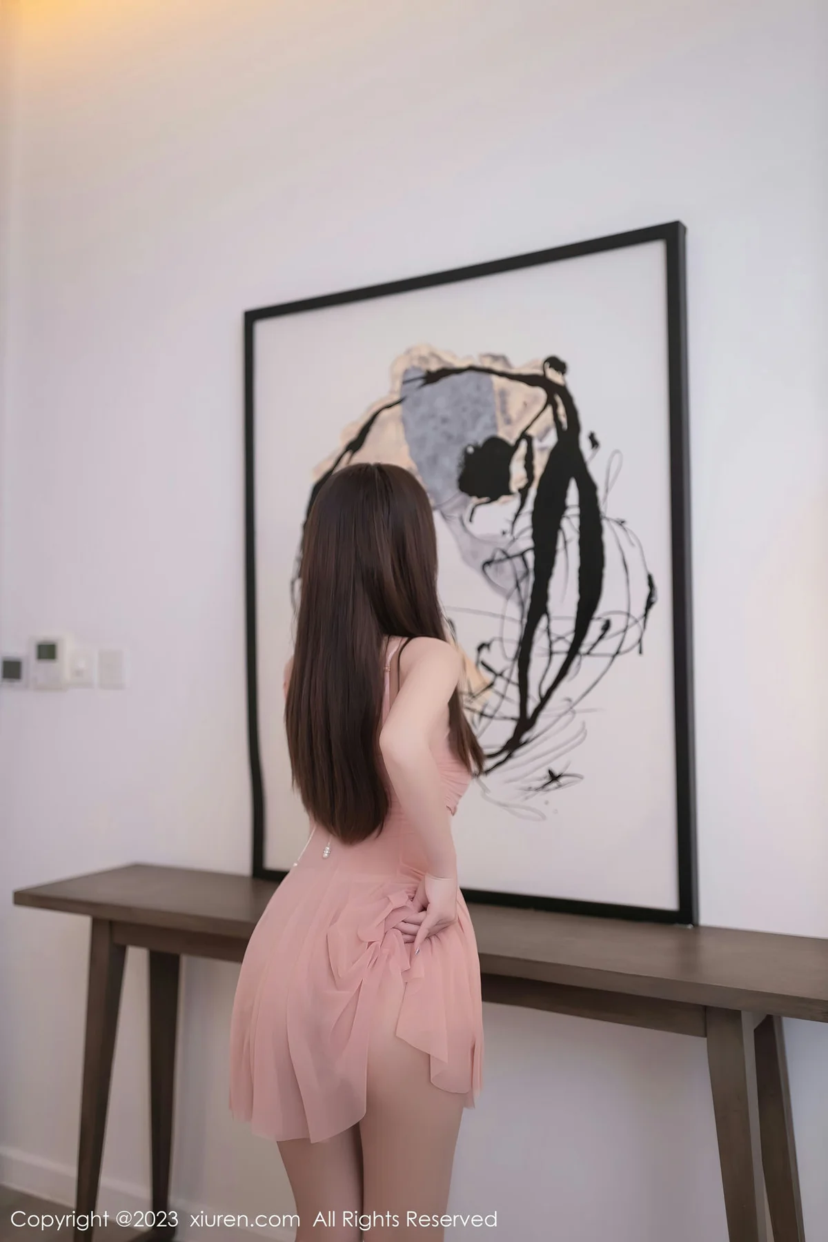 XiuRen 秀人 No.7206  杏子Yada 粉色睡裙性感写真2 - 2