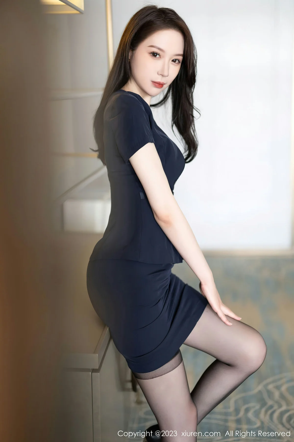 XiuRen 秀人 No.7212  梦心玥 蓝色制服性感写真22 - 8