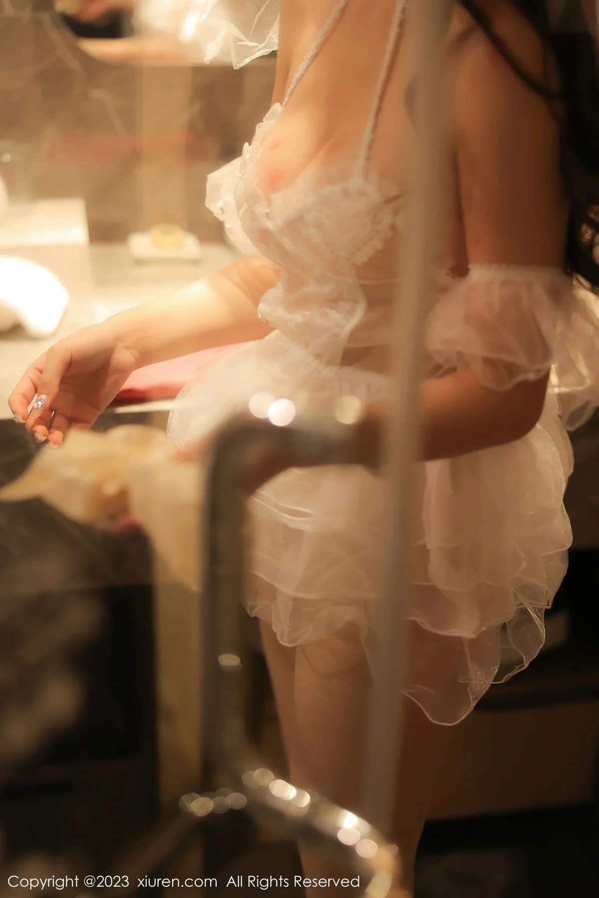 XiuRen 秀人 No.7218  汐汐baby 白色情趣婚纱性感写真1 - 1