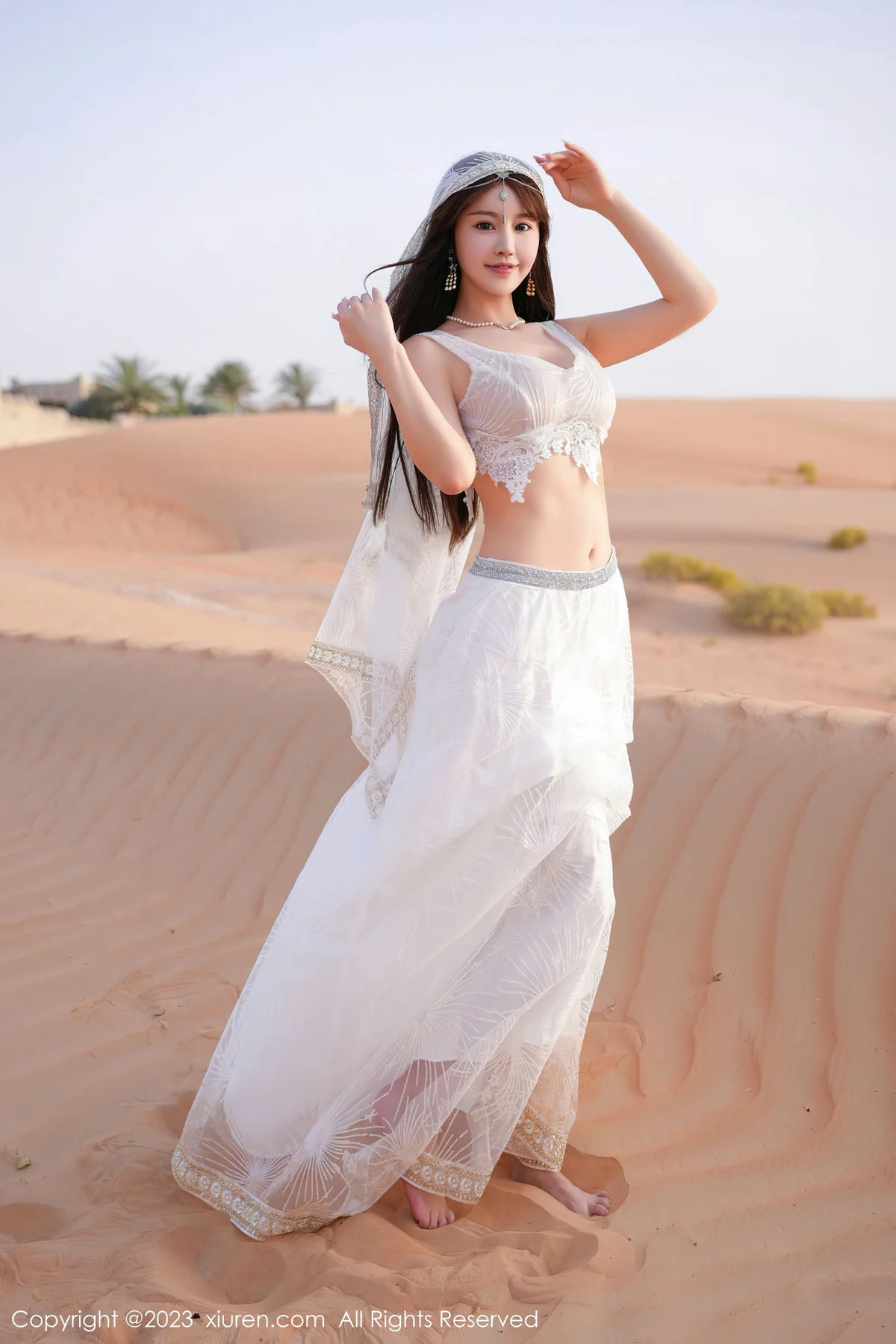 XiuRen 秀人 No.7220 朱可儿Flora 白色长裙迪拜旅拍222 - 3
