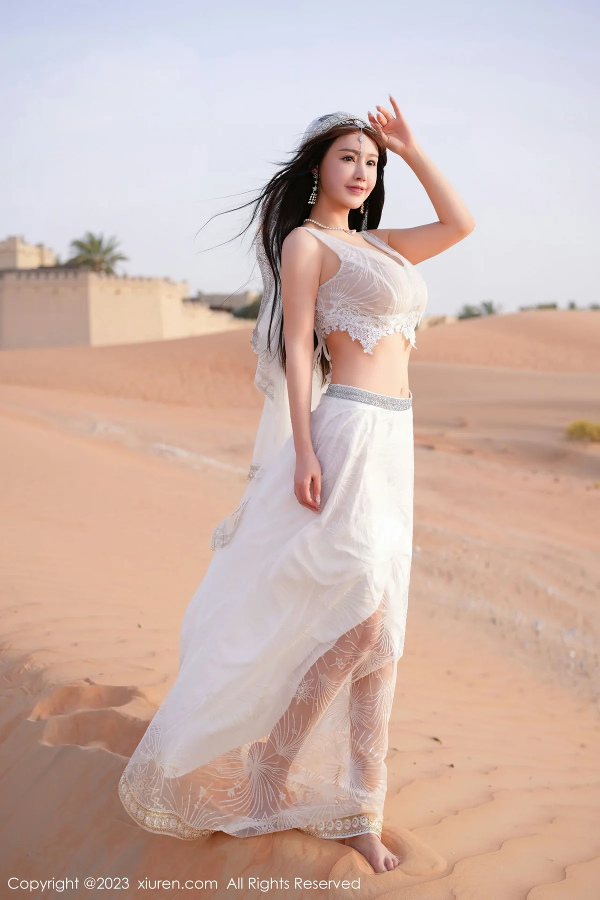 XiuRen 秀人 No.7220 朱可儿Flora 白色长裙迪拜旅拍222 - 7