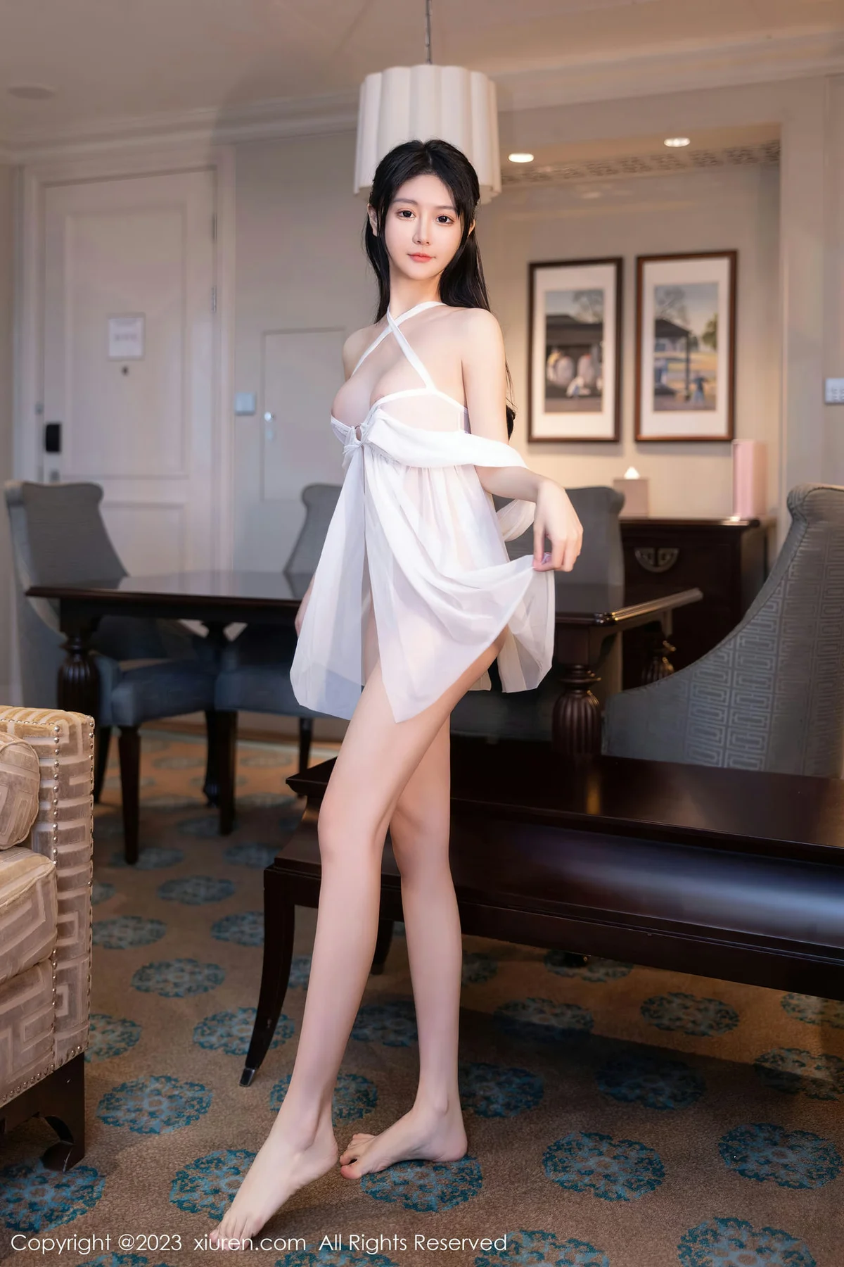 XiuRen 秀人 No.7224  幼幼 白色情趣睡裙性感写真111 - 6