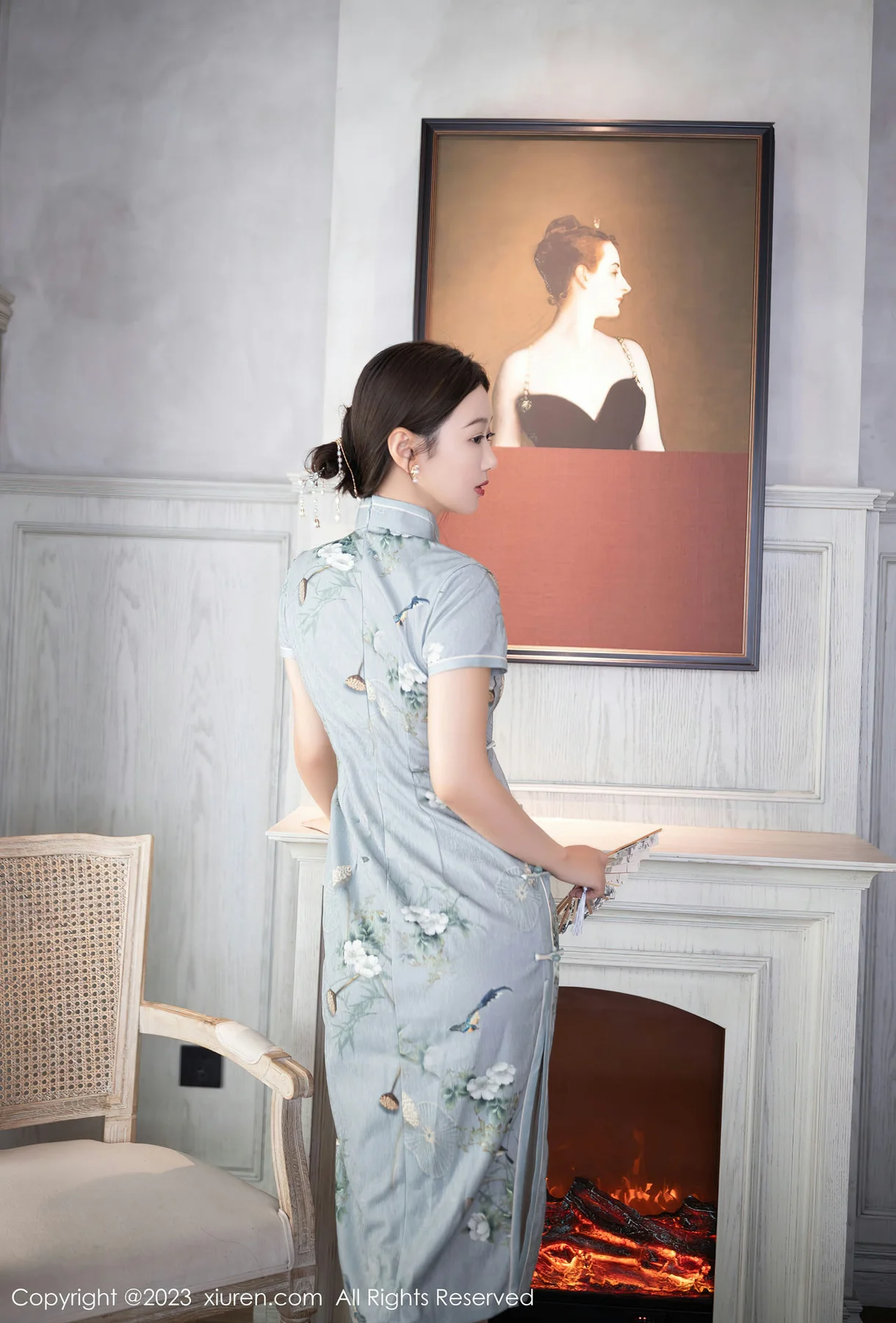 XiuRen 秀人 No.7232  唐安琪 绿灰色旗袍巴厘岛旅拍1 - 2