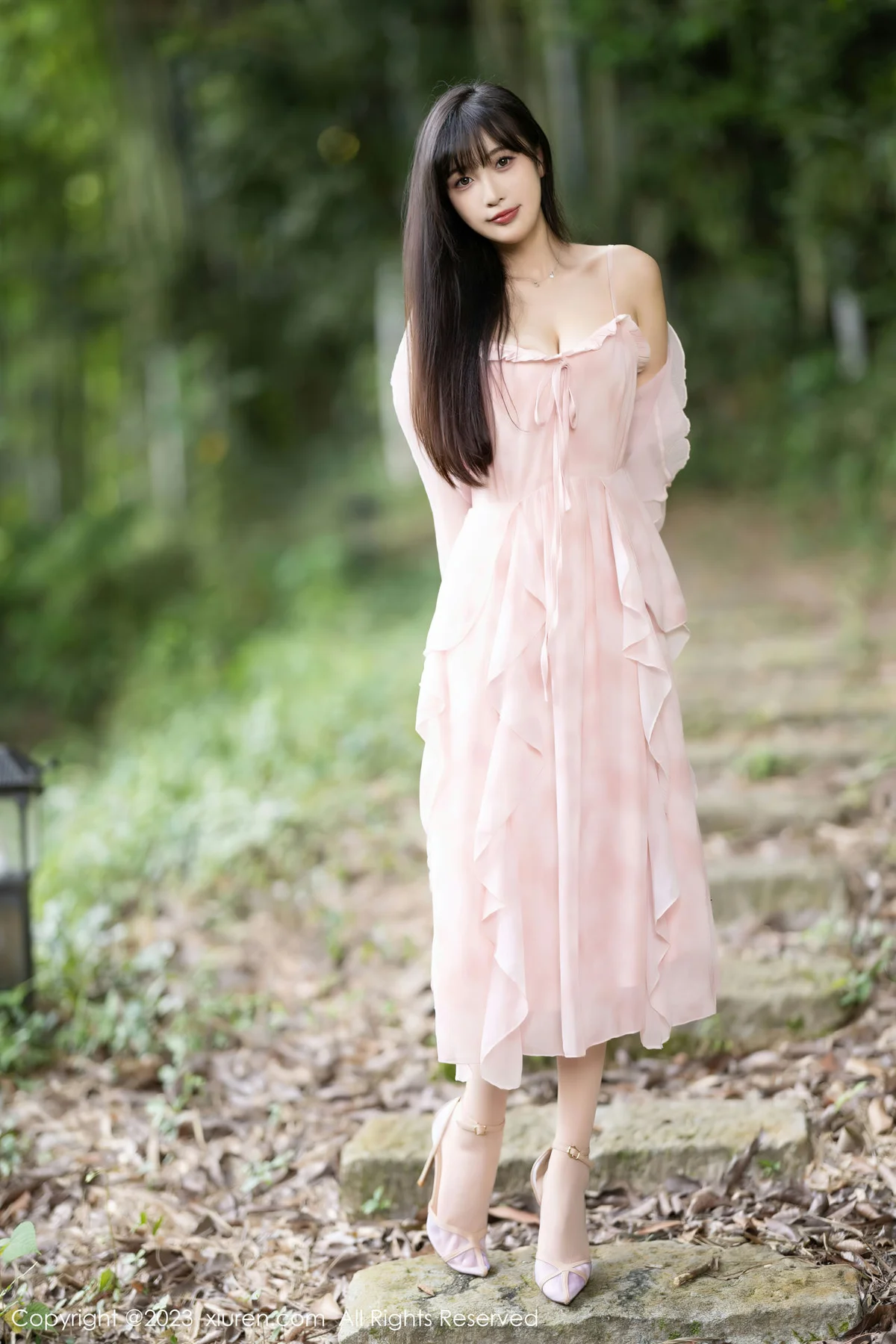XiuRen 秀人 No.7263  林星阑 诱人粉色丝袜安吉旅拍3 - 8