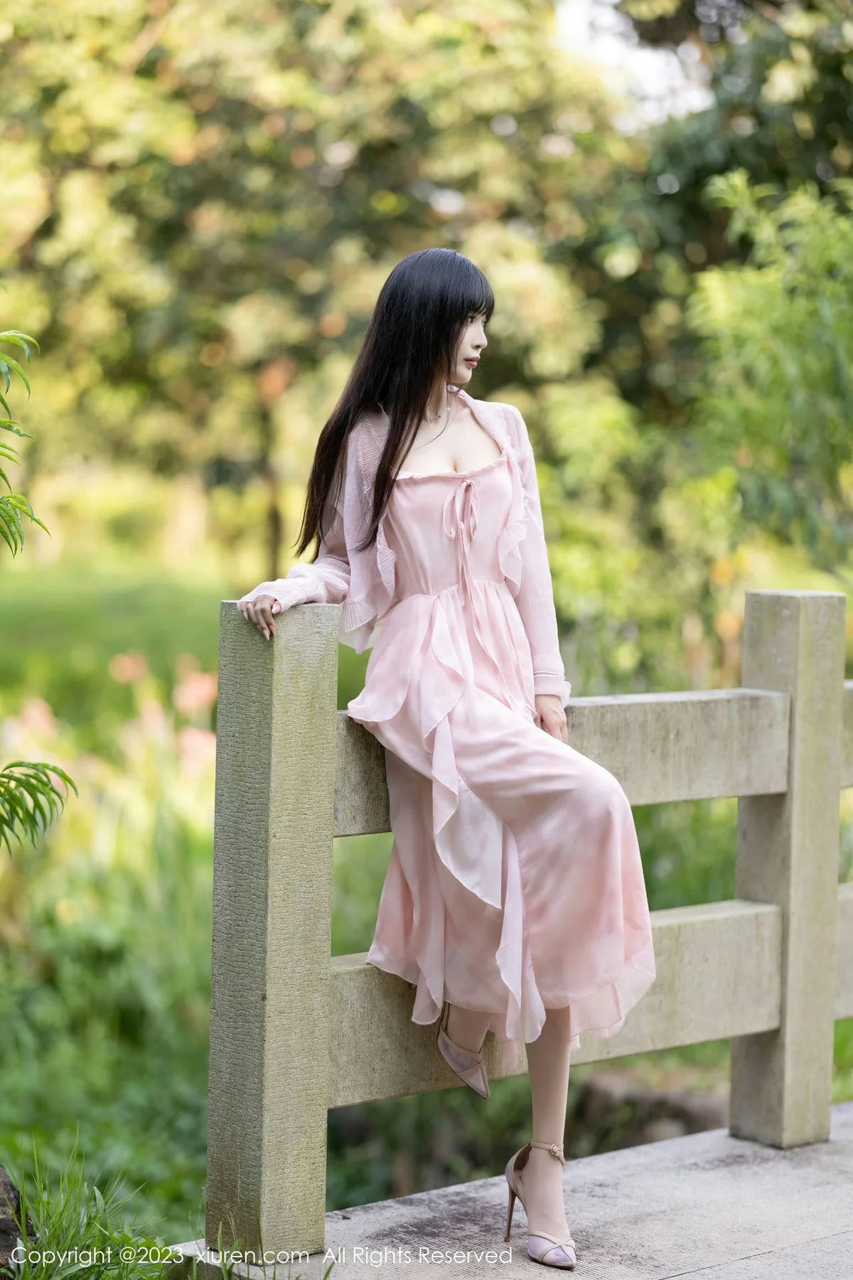 XiuRen 秀人 No.7263  林星阑 诱人粉色丝袜安吉旅拍3 - 9