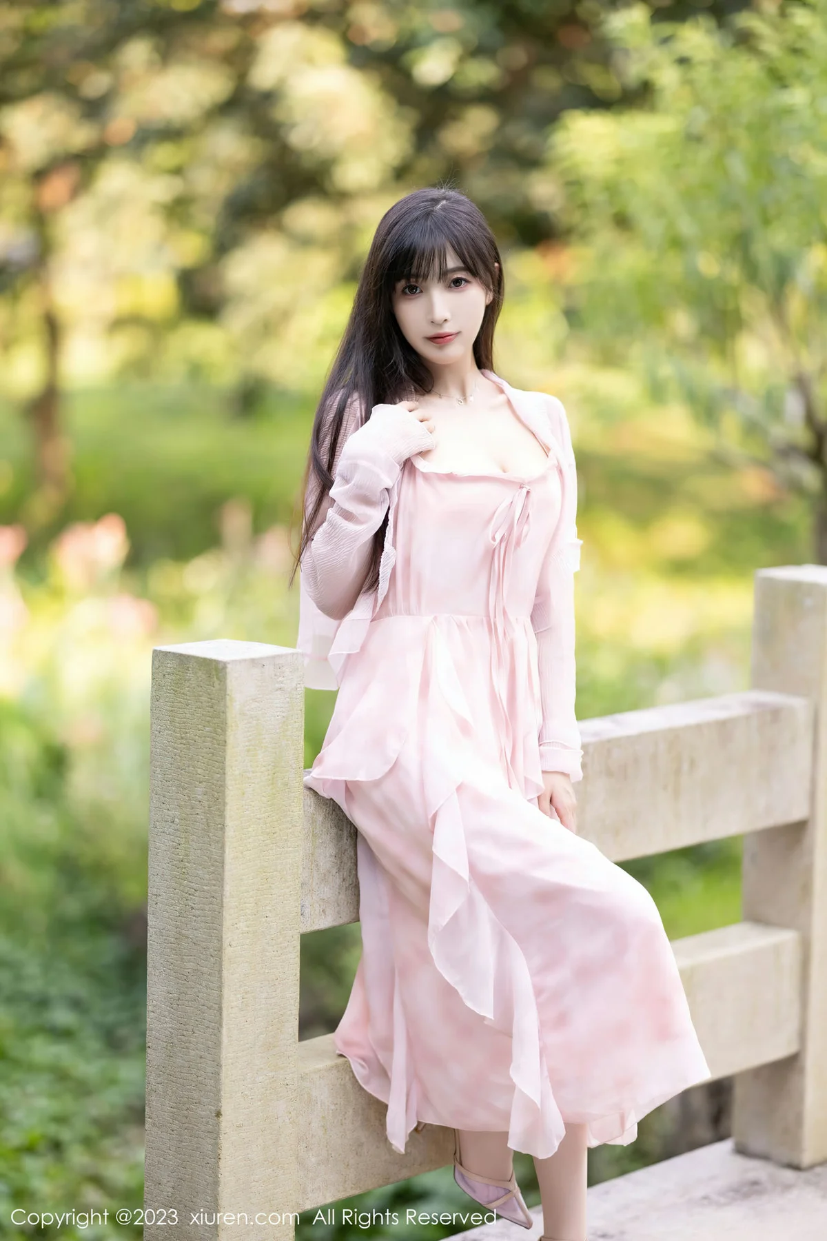 XiuRen 秀人 No.7263  林星阑 诱人粉色丝袜安吉旅拍3 - 10