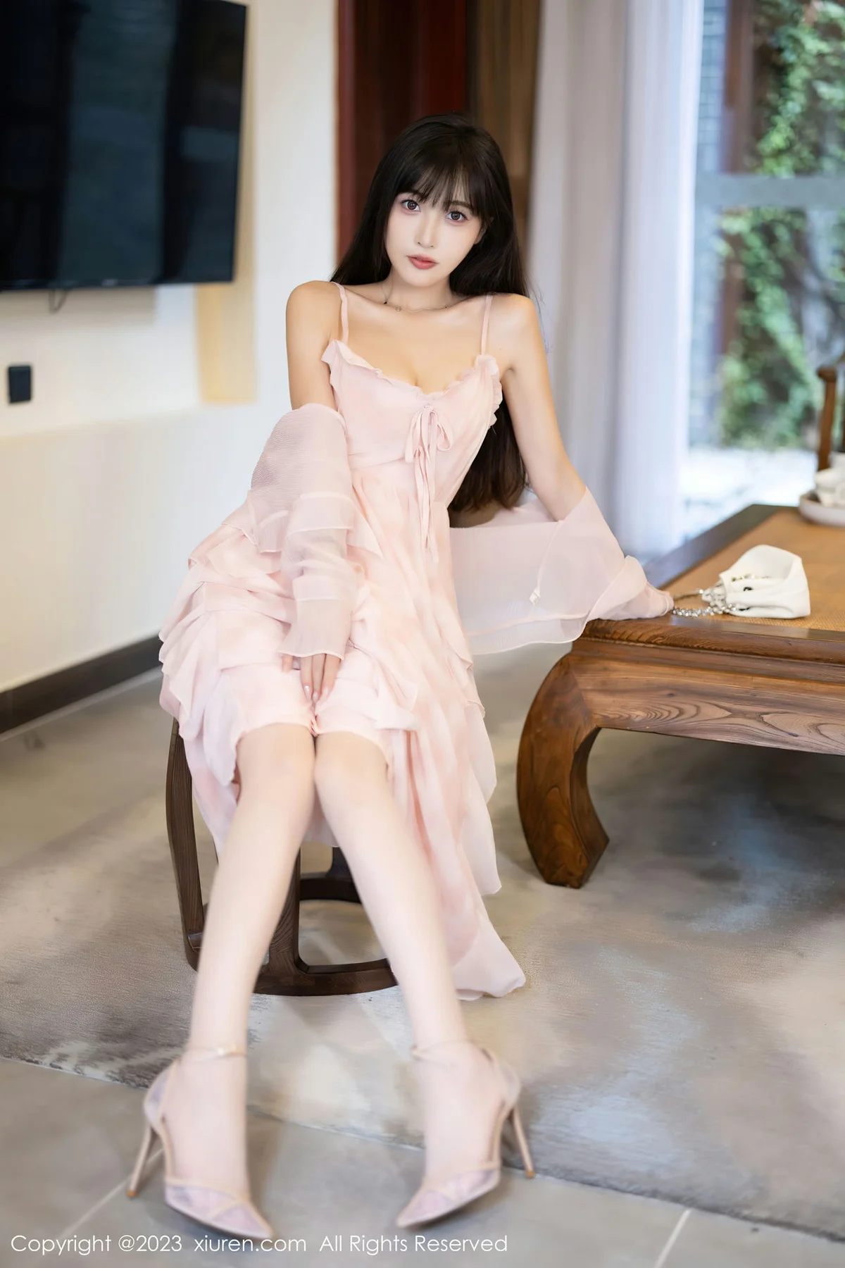 XiuRen 秀人 No.7263  林星阑 诱人粉色丝袜安吉旅拍3 - 8