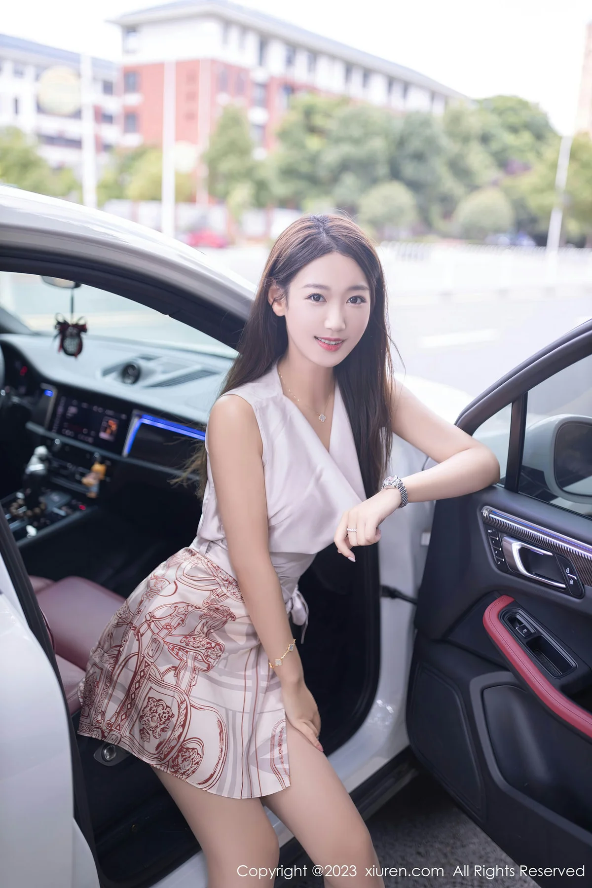 XiuRen 秀人 No.7264  唐安琪 粉色蕾丝内衣珠三角旅拍 - 1