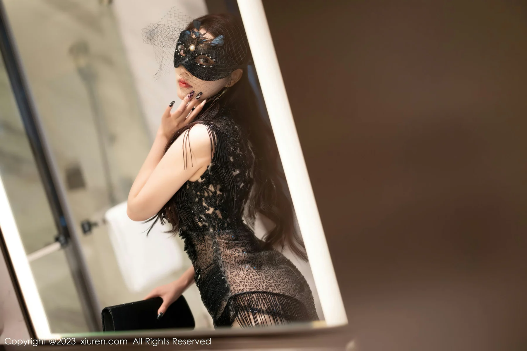 XiuRen 秀人 No.7269  杨晨晨Yome 黑色网纱情趣性感写真111 - 3