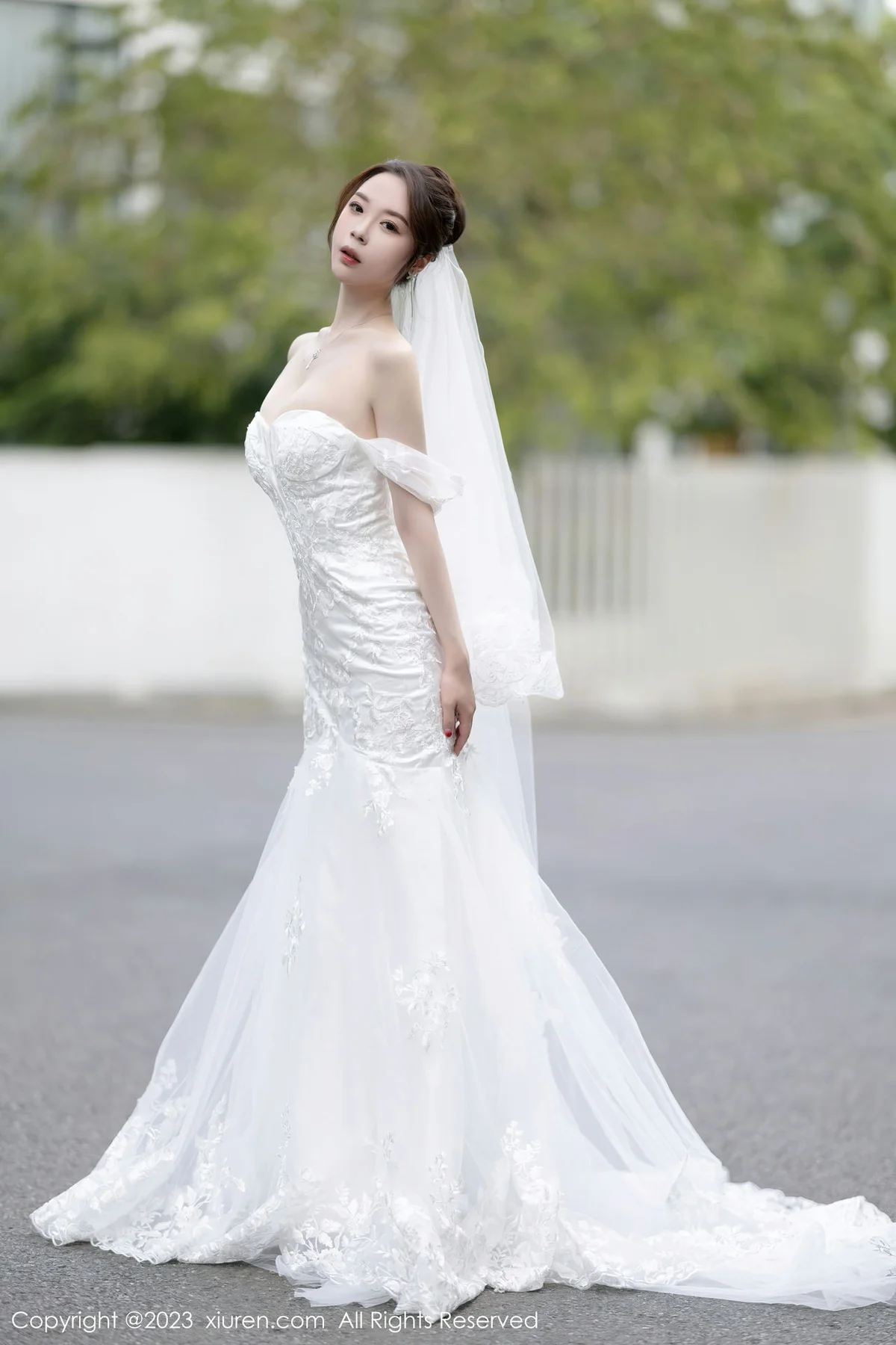 XiuRen 秀人 No.7310  梦心玥 白色婚纱服饰安吉旅拍1 - 2