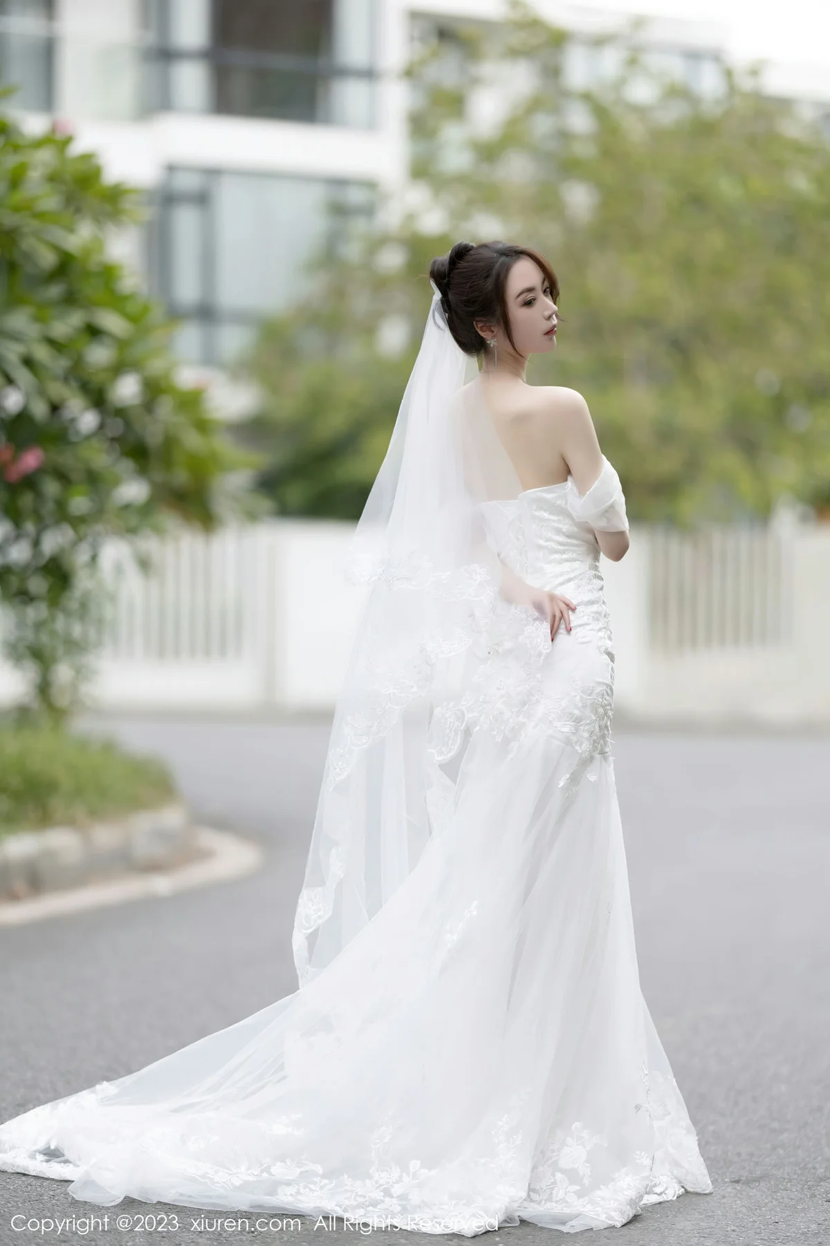 XiuRen 秀人 No.7310  梦心玥 白色婚纱服饰安吉旅拍1 - 6