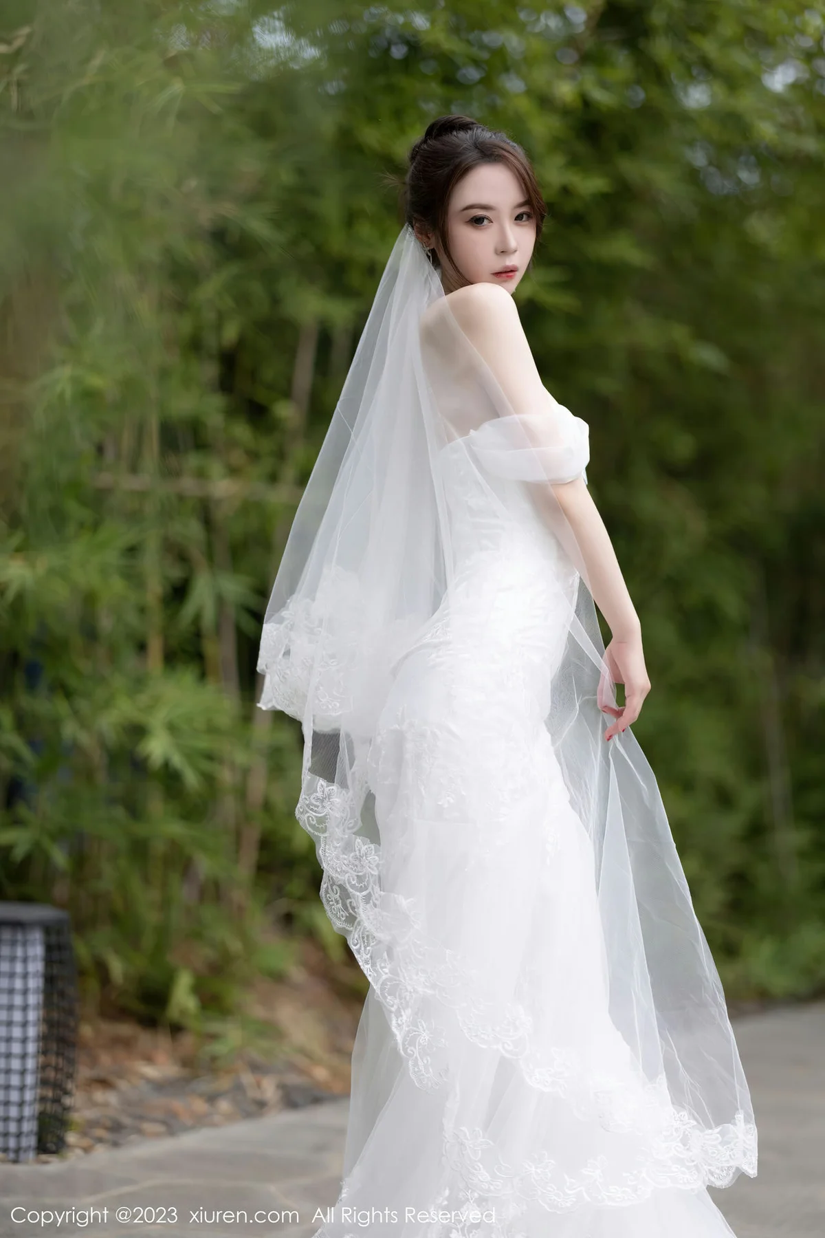 XiuRen 秀人 No.7310  梦心玥 白色婚纱服饰安吉旅拍1 - 9
