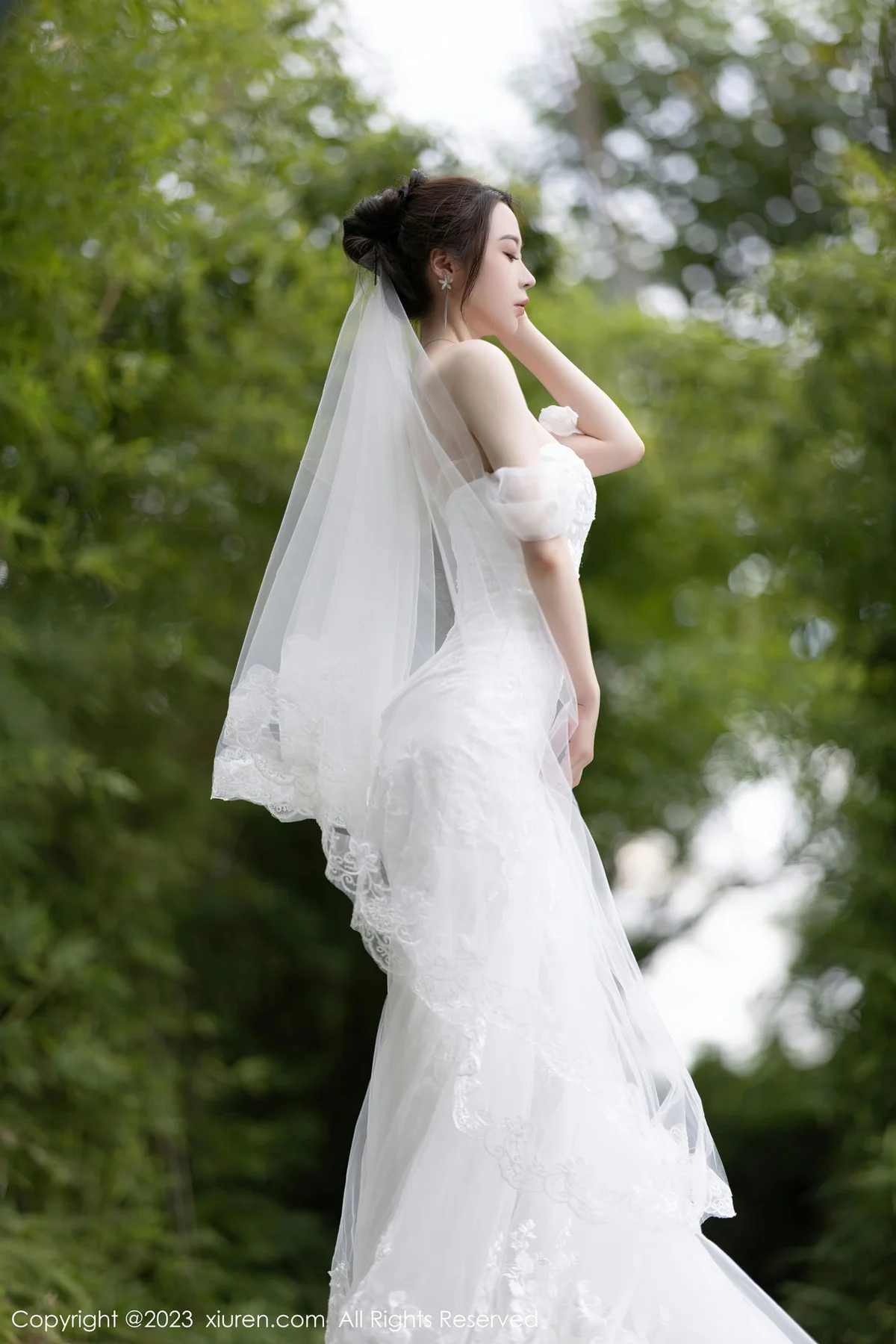 XiuRen 秀人 No.7310  梦心玥 白色婚纱服饰安吉旅拍1 - 10