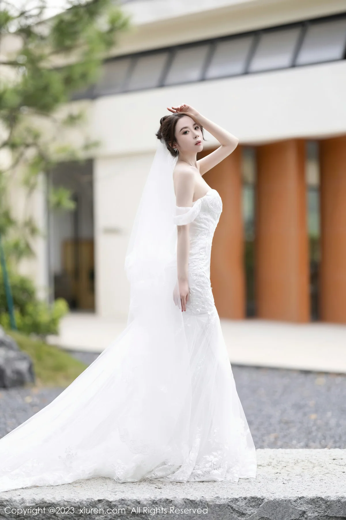 XiuRen 秀人 No.7310  梦心玥 白色婚纱服饰安吉旅拍1 - 1