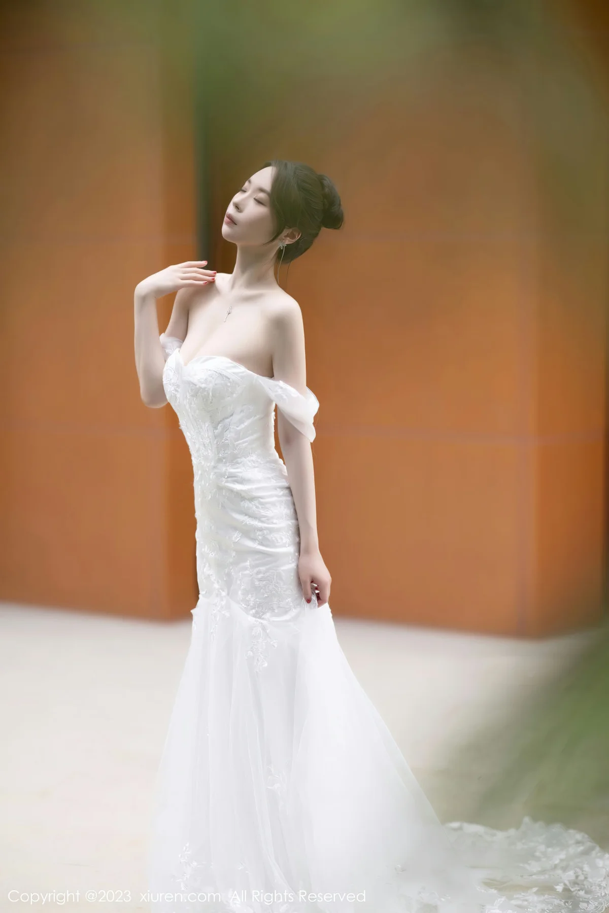 XiuRen 秀人 No.7310  梦心玥 白色婚纱服饰安吉旅拍1 - 8