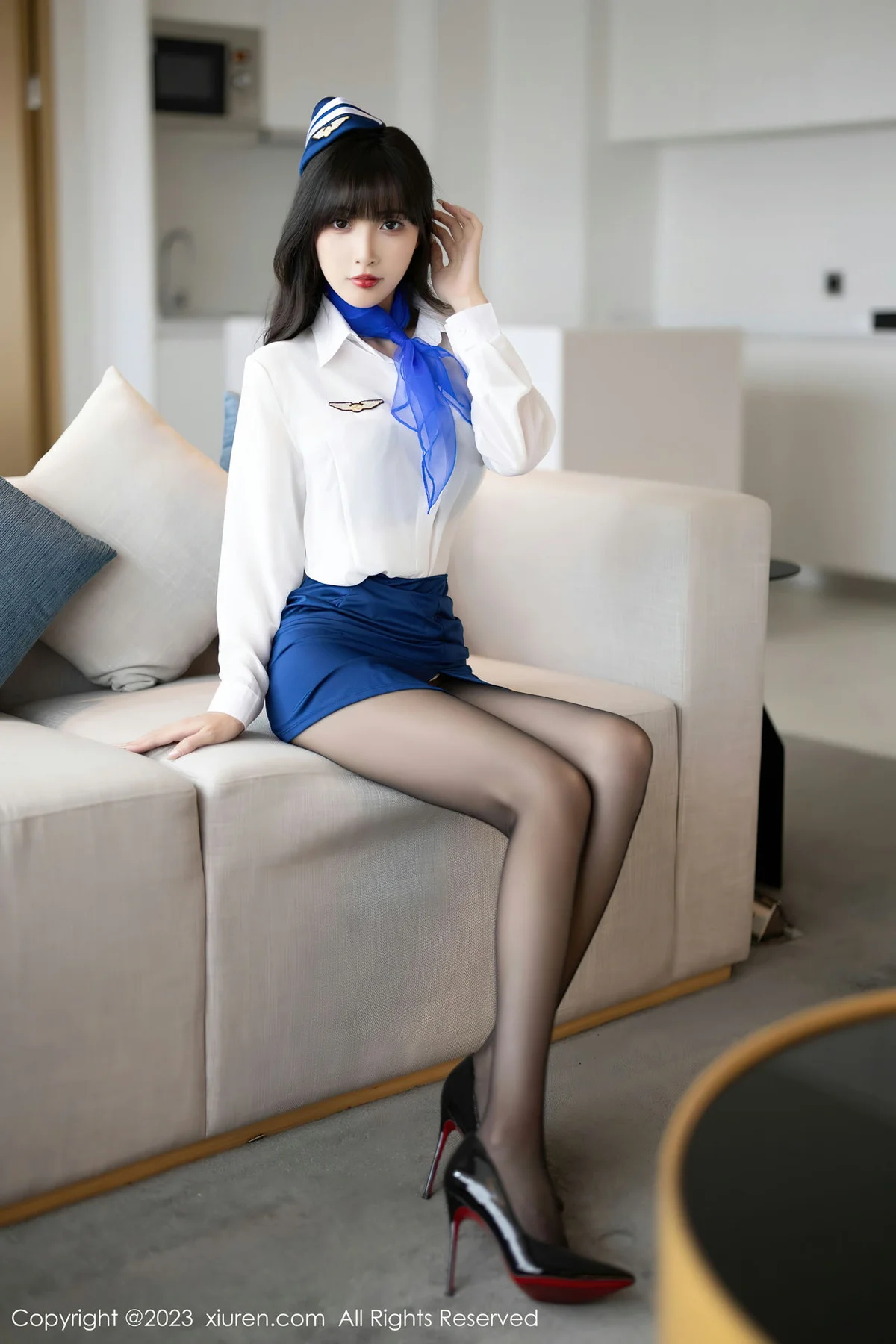 XiuRen 秀人 No.7347  林星阑 空姐制服安吉旅拍11 - 9