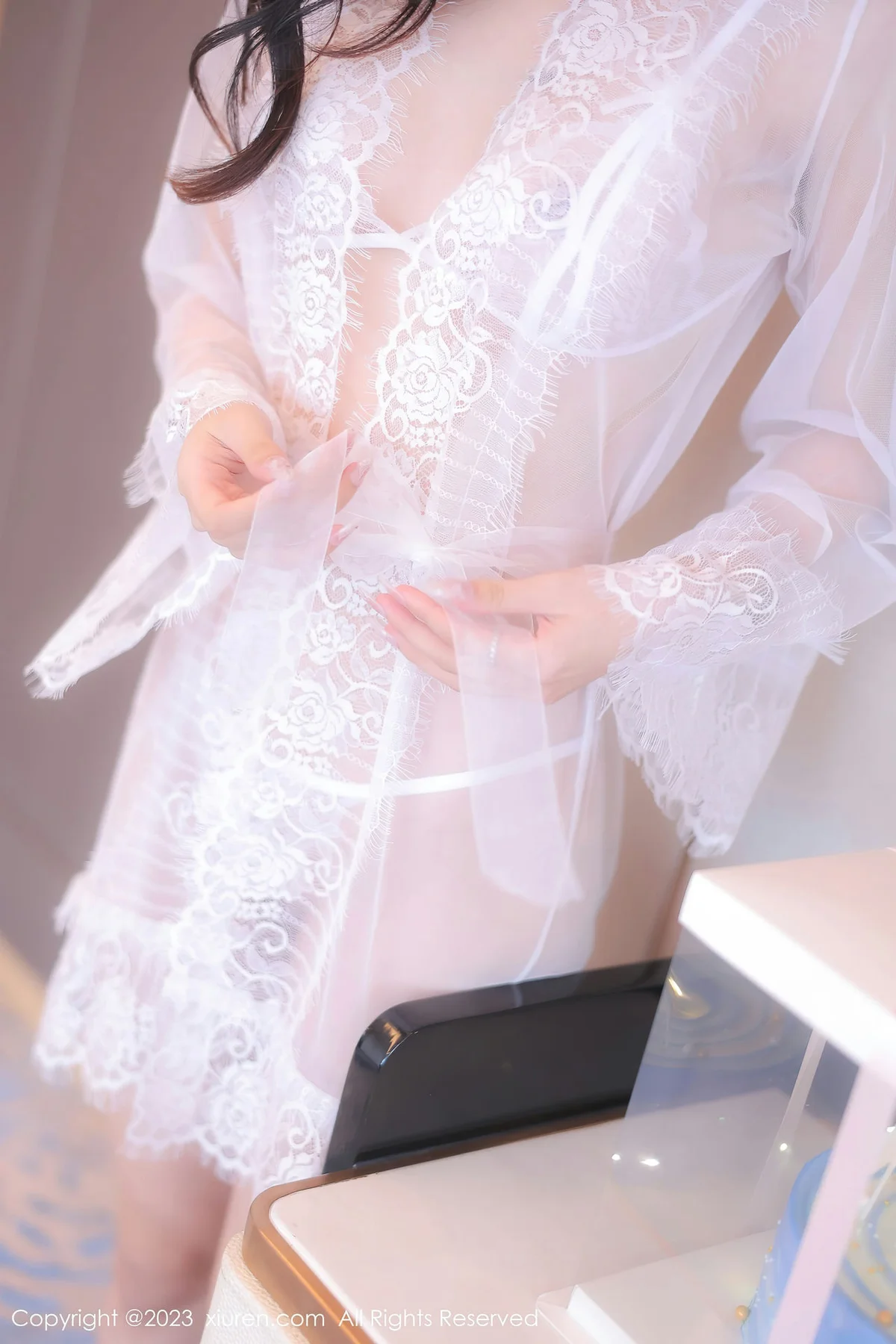 XiuRen 秀人 No.7348  幼幼 白色网纱性感写真11 - 2